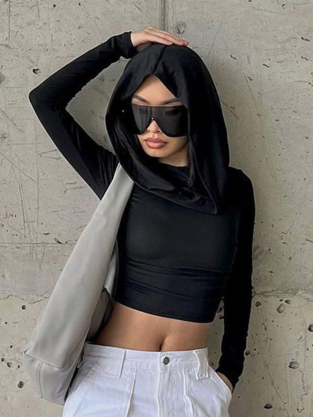 lulu & sky black crop top