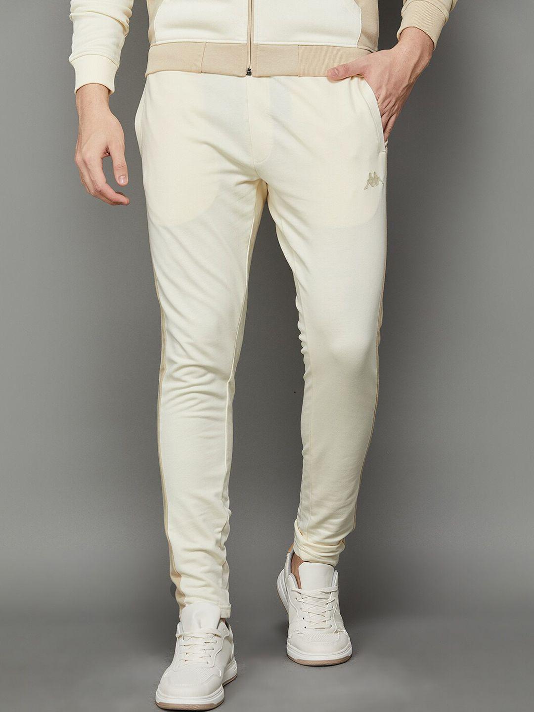 kappa men side panel cotton track pants