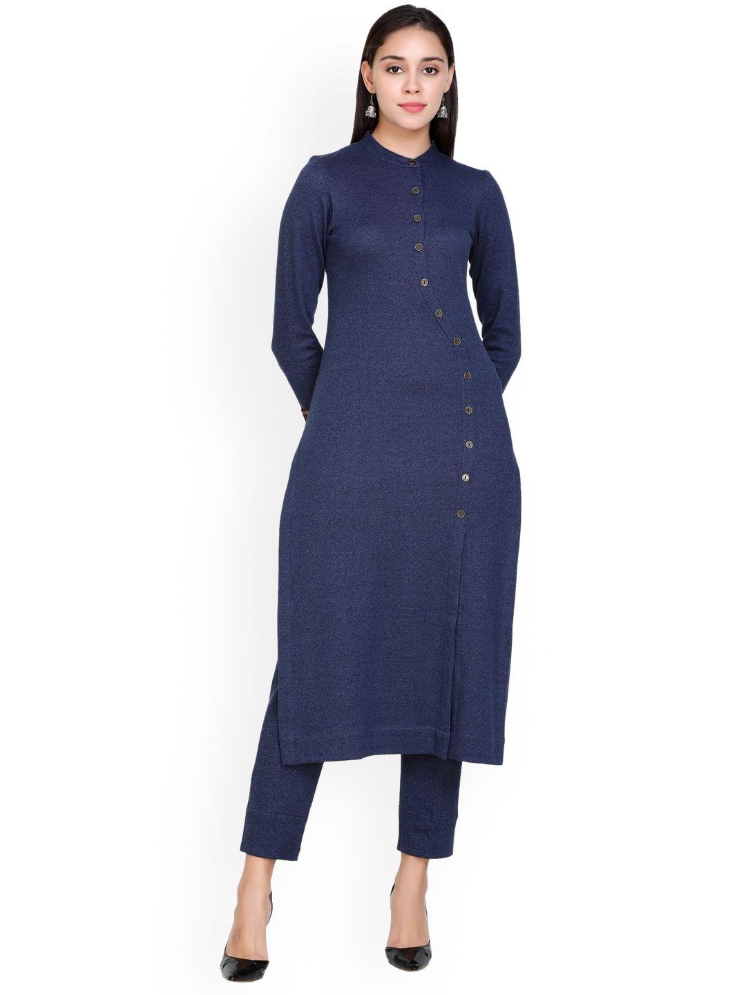 stado mandarin collar regular kurta with trousers