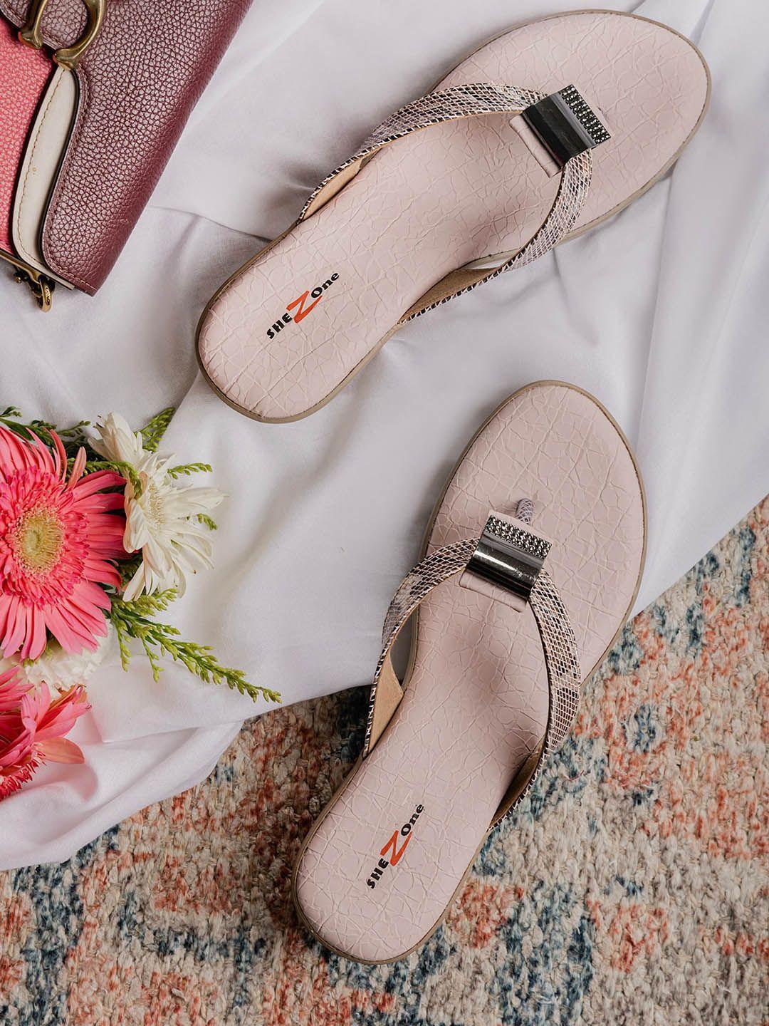 shezone pink flatform mules