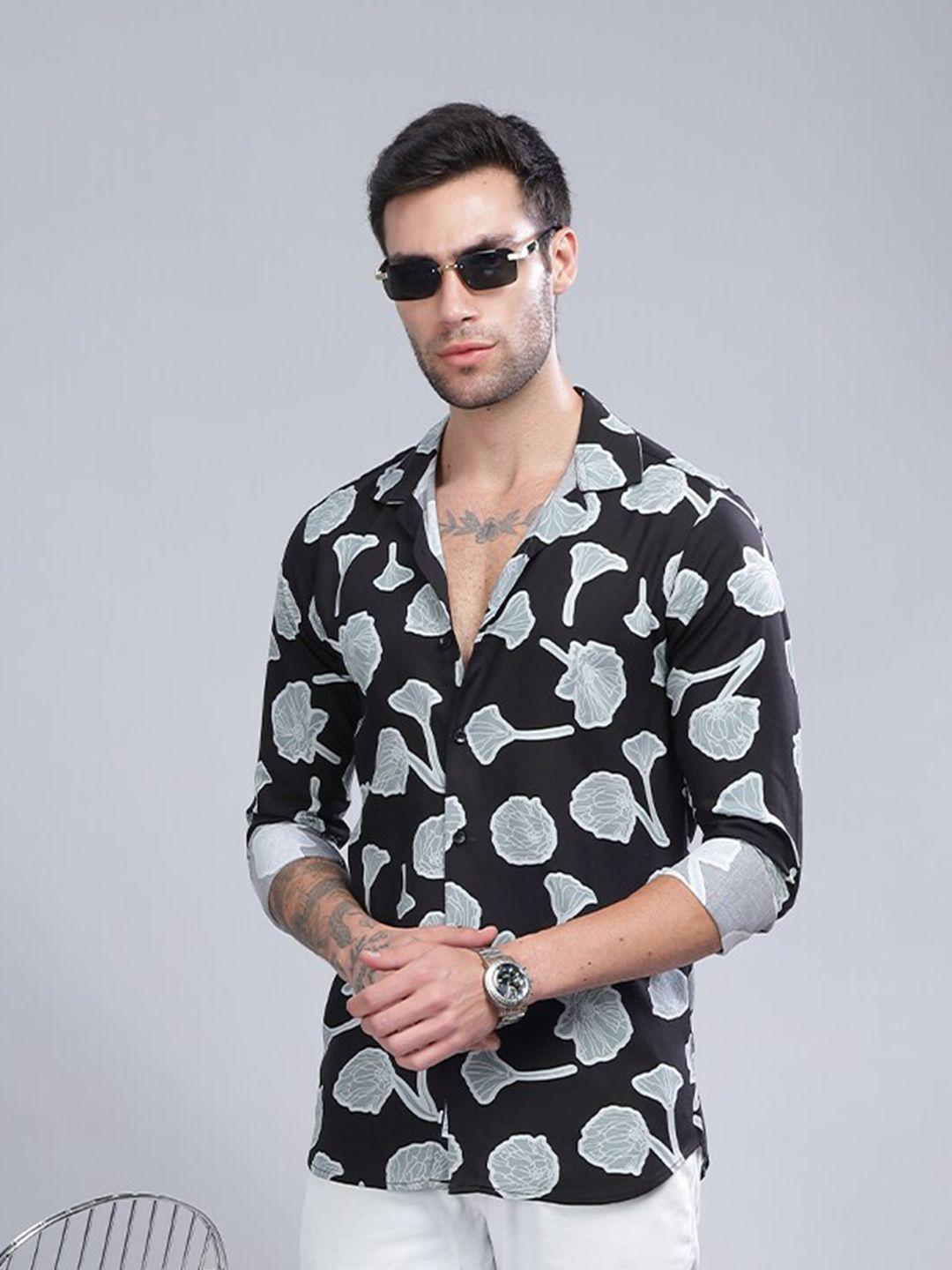 paul street standard slim fit conversational printed casual shirt