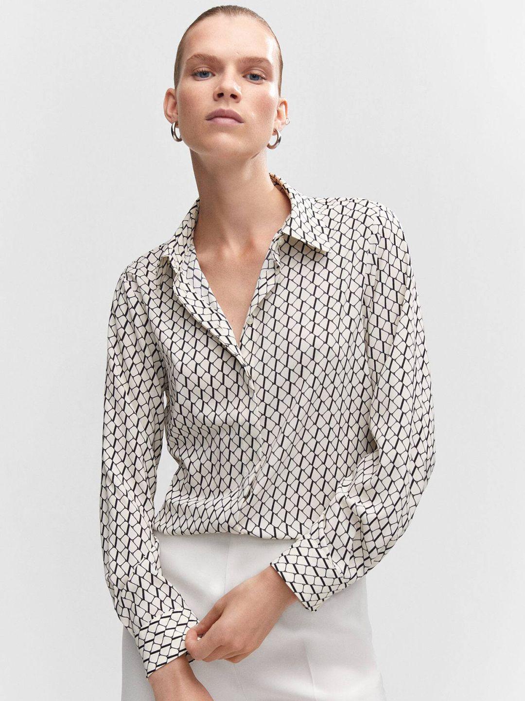 mango printed semiformal shirt