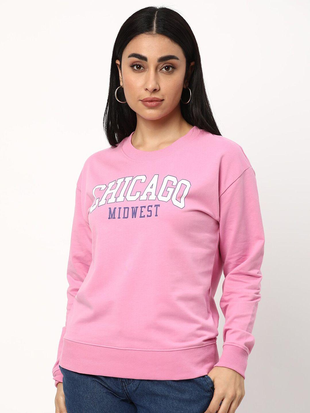 r&b typography printed cotton sweatshirt