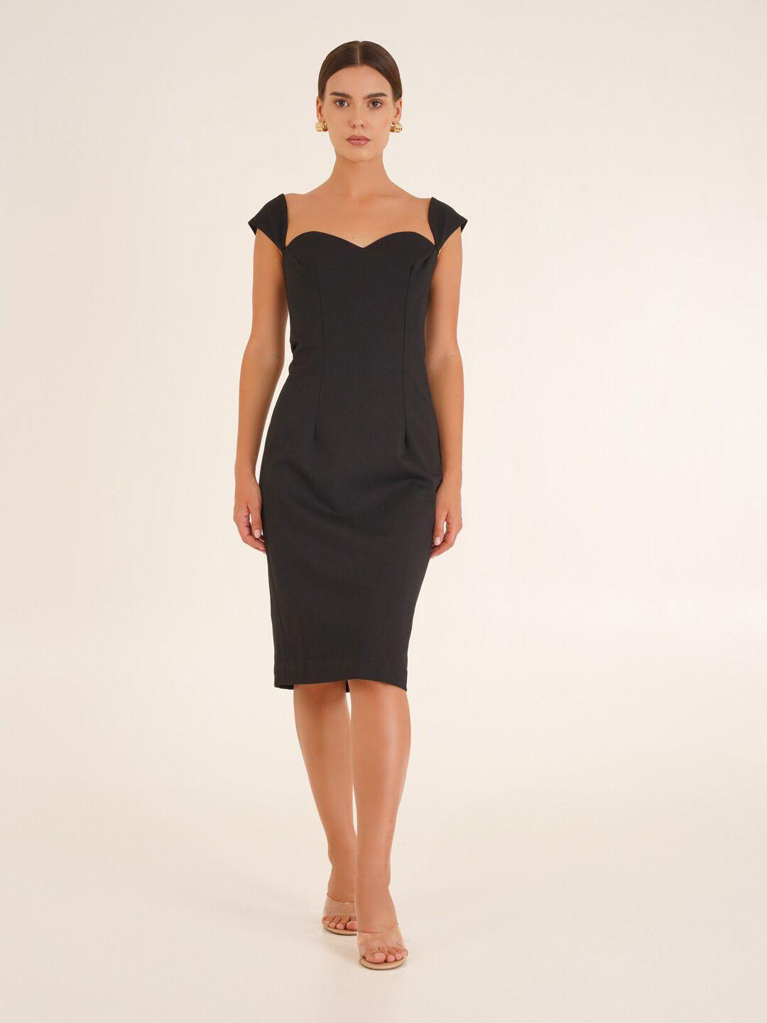 ipso facto black sheath dress