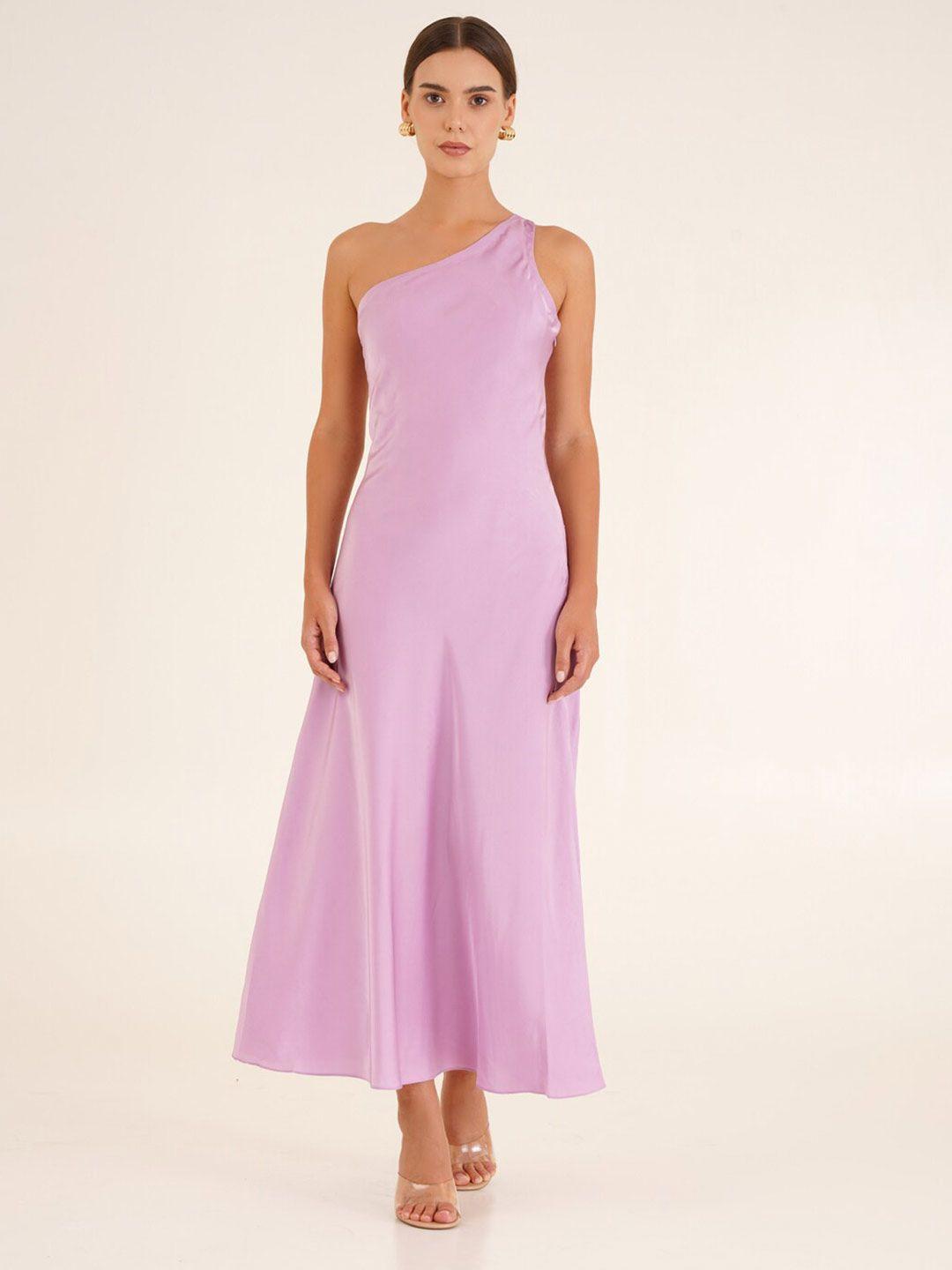 ipso facto one shoulder a-line maxi dress