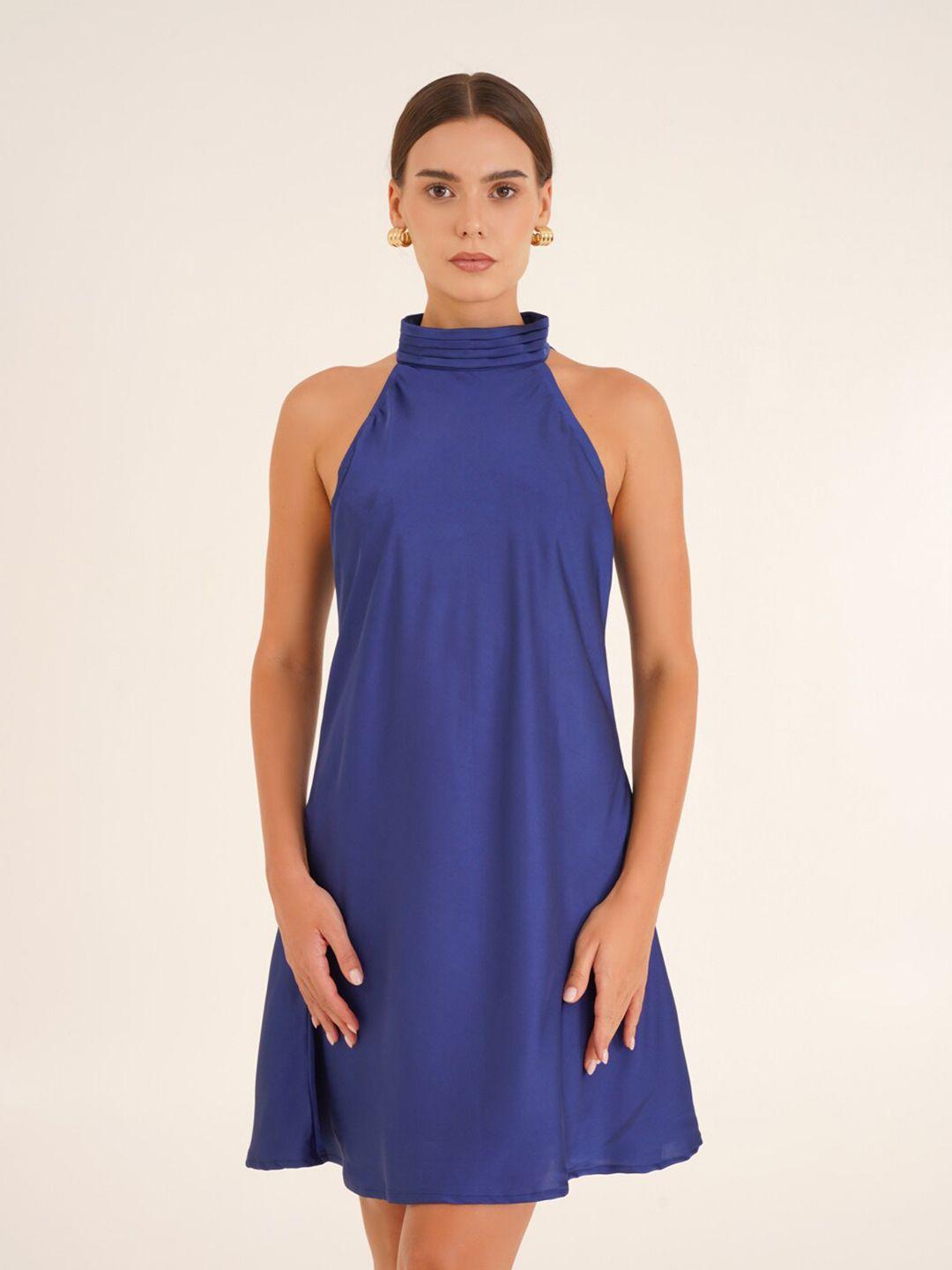 ipso facto round neck sleeveless a-line dress