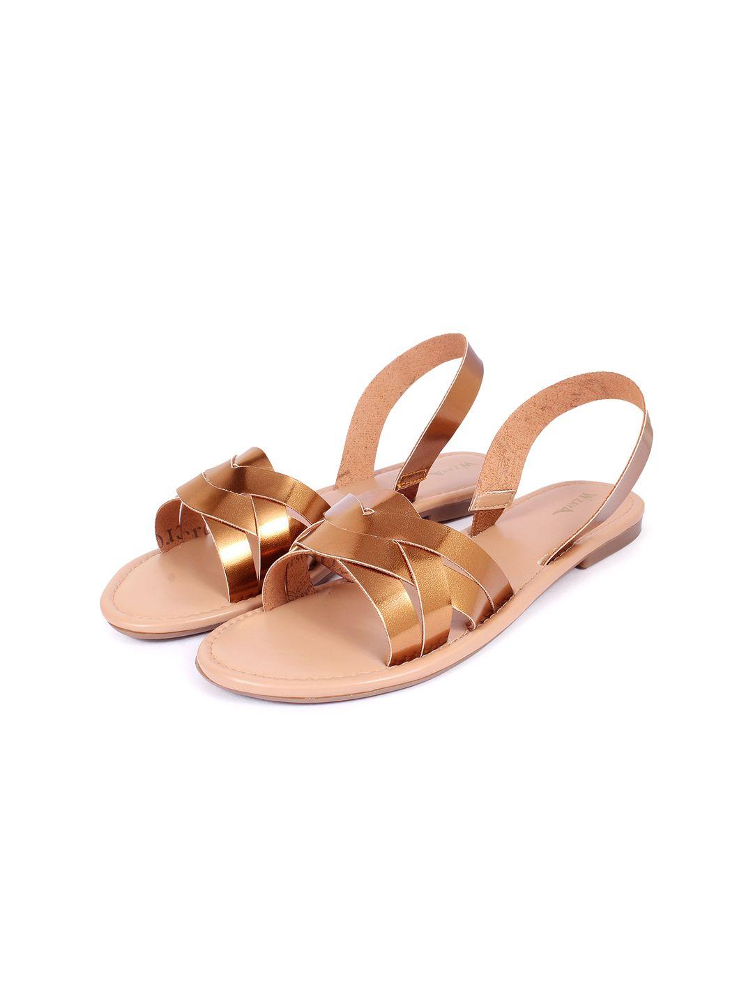 wzaya cross strap open toe flats with backstrap