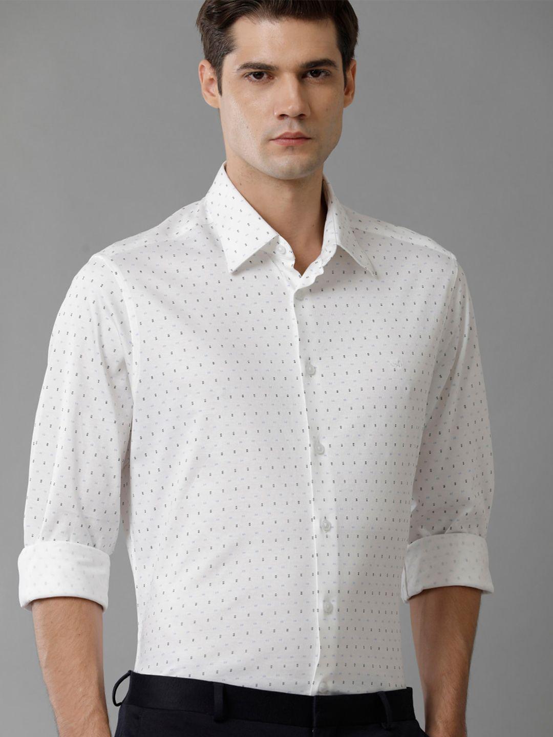 aldeno micro ditsy printed comfort opaque cotton casual shirt