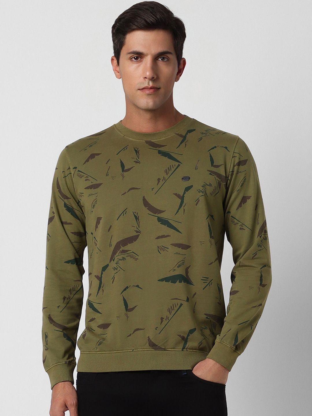 peter england abstract printed pure cotton pullover