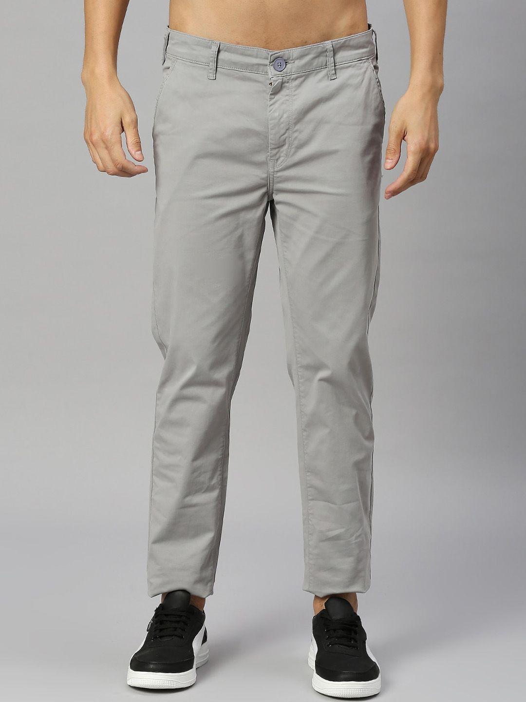 mast & harbour men mid-rise slim fit chinos trousers