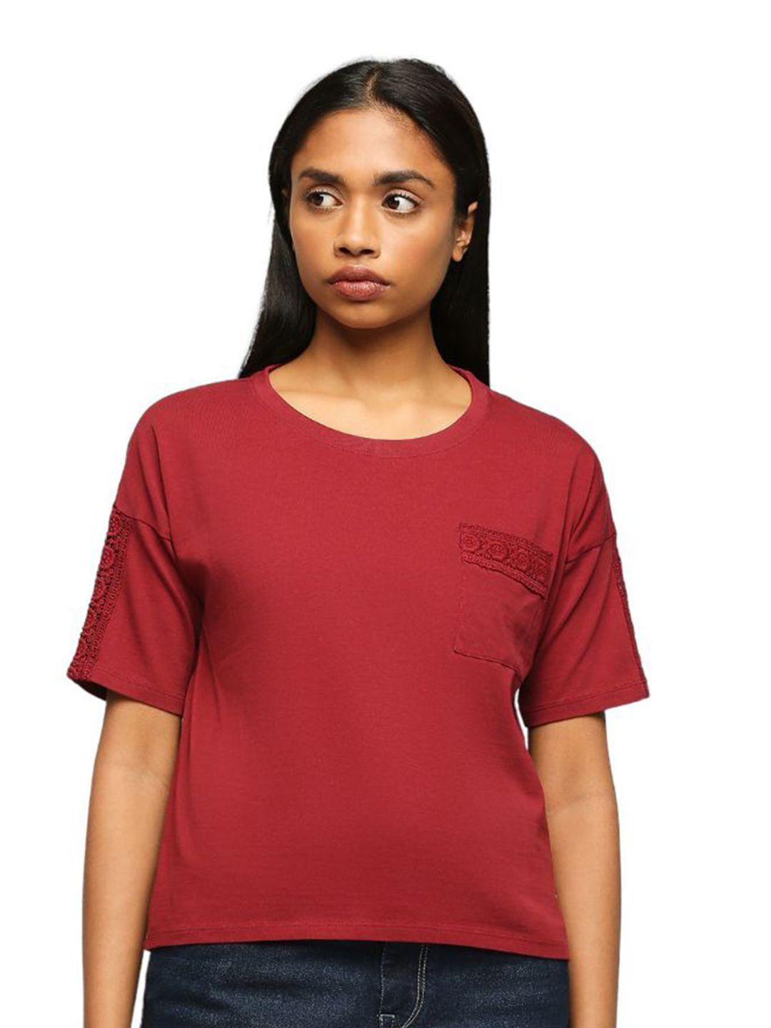 pepe jeans drop-shoulder sleeves pure cotton pockets t-shirt