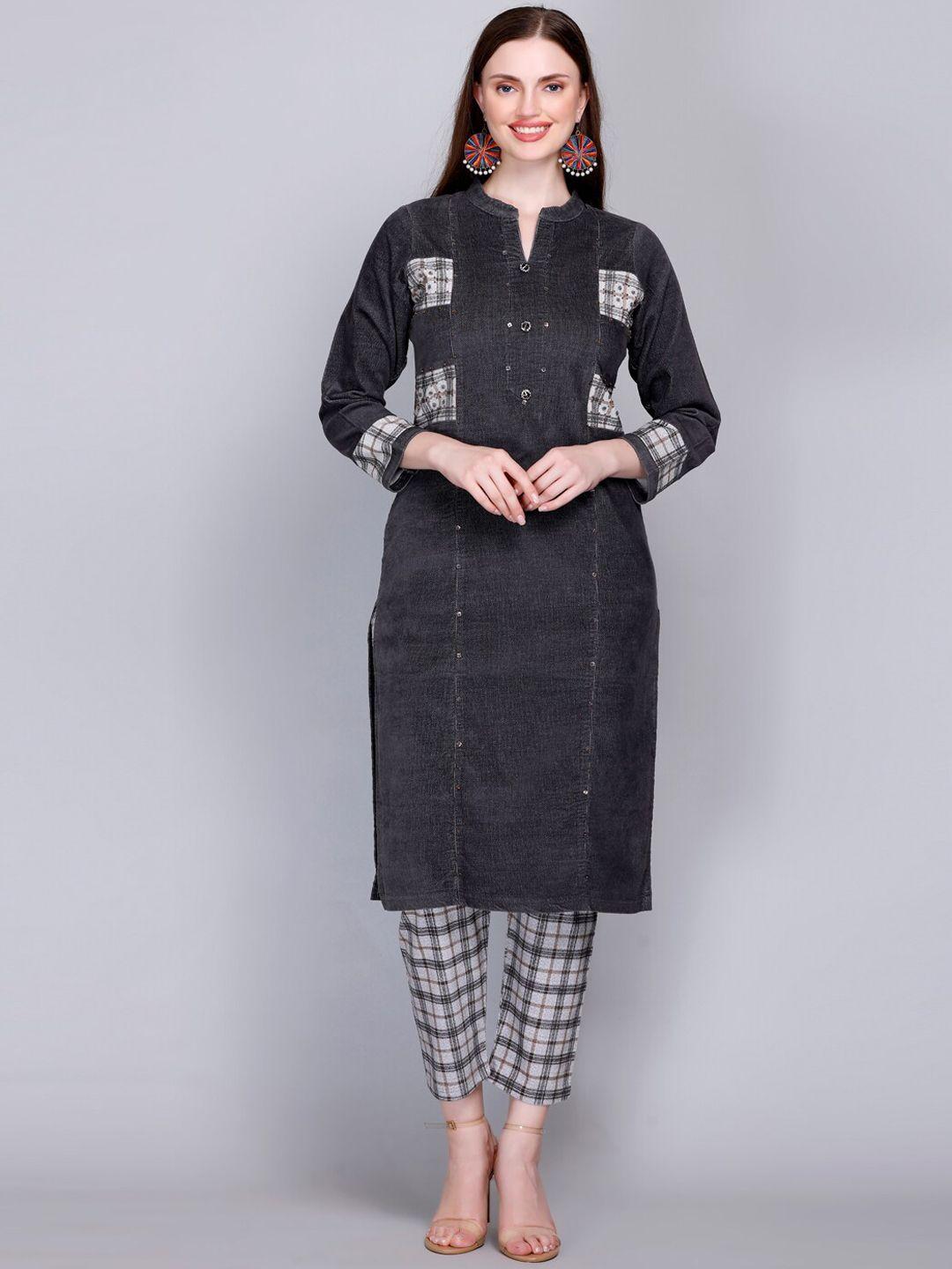 velvtine pure wool kurta with trousers