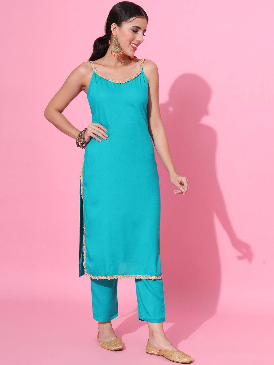 jaipur prime regular kurta with trousers & dupatta