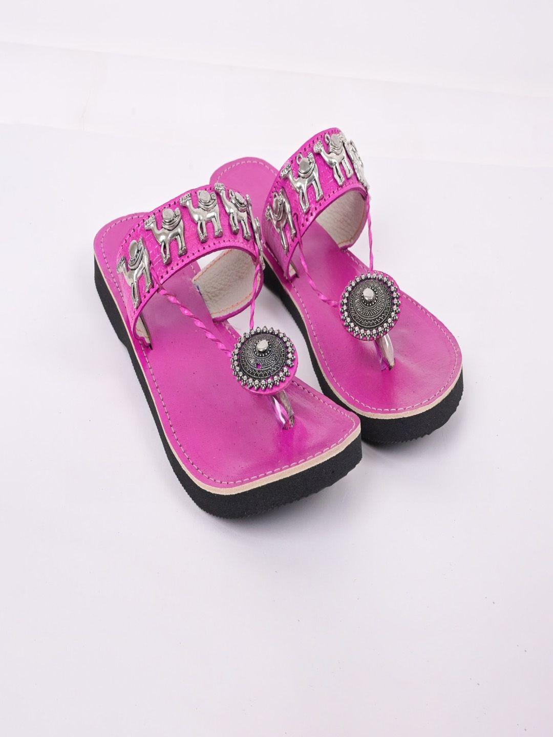 apratim embellished leather one toe flats