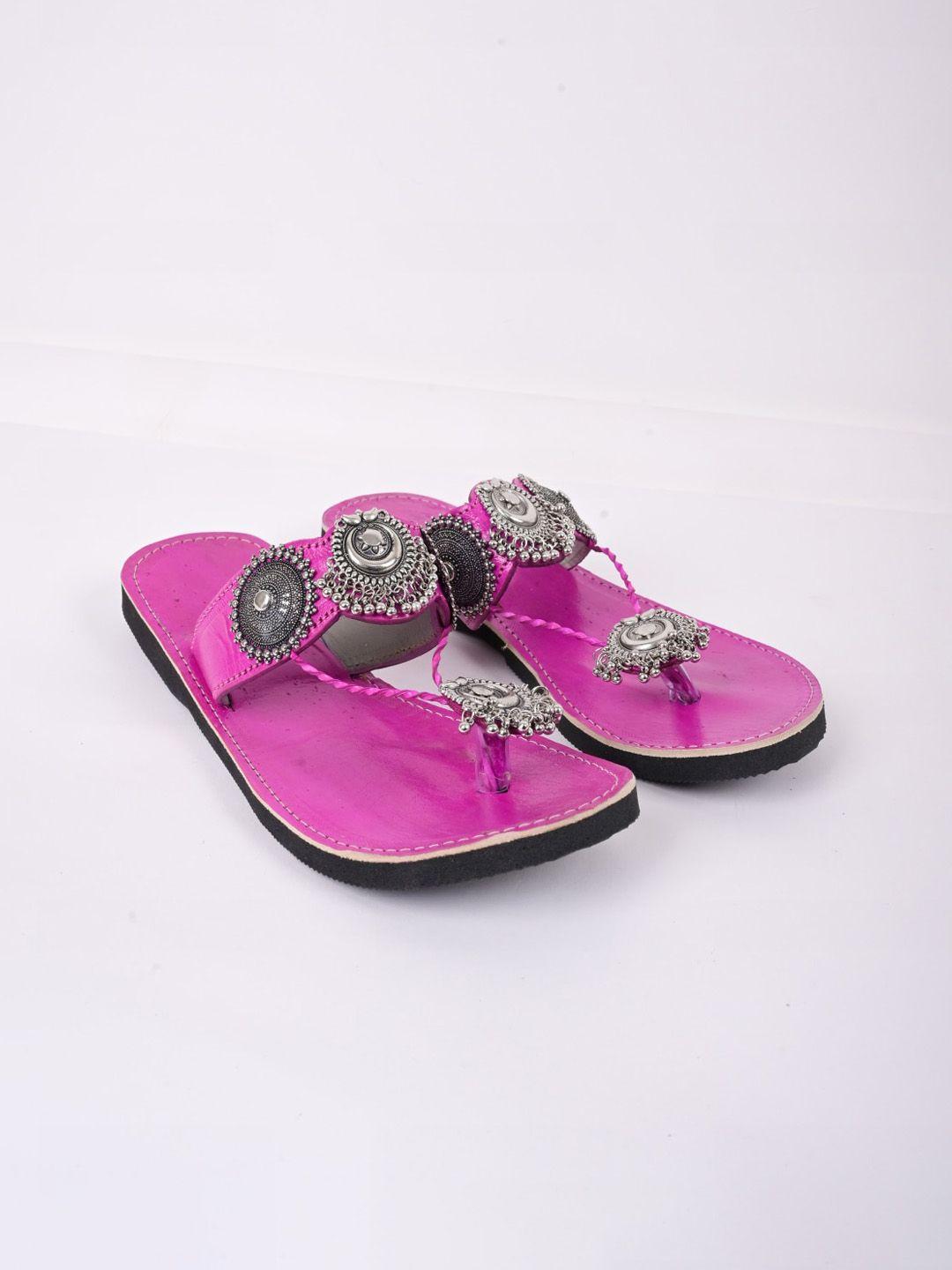 apratim embellished leather one toe flats