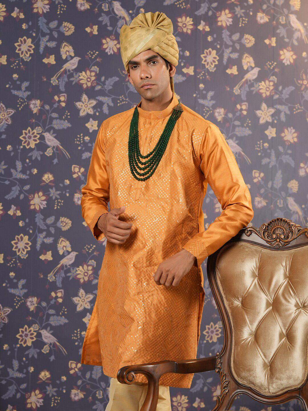 house of pataudi embellished a-line kurta with trouser