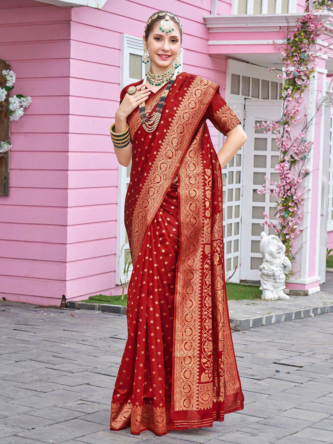 anouk ethnic motifs woven design zari detail saree