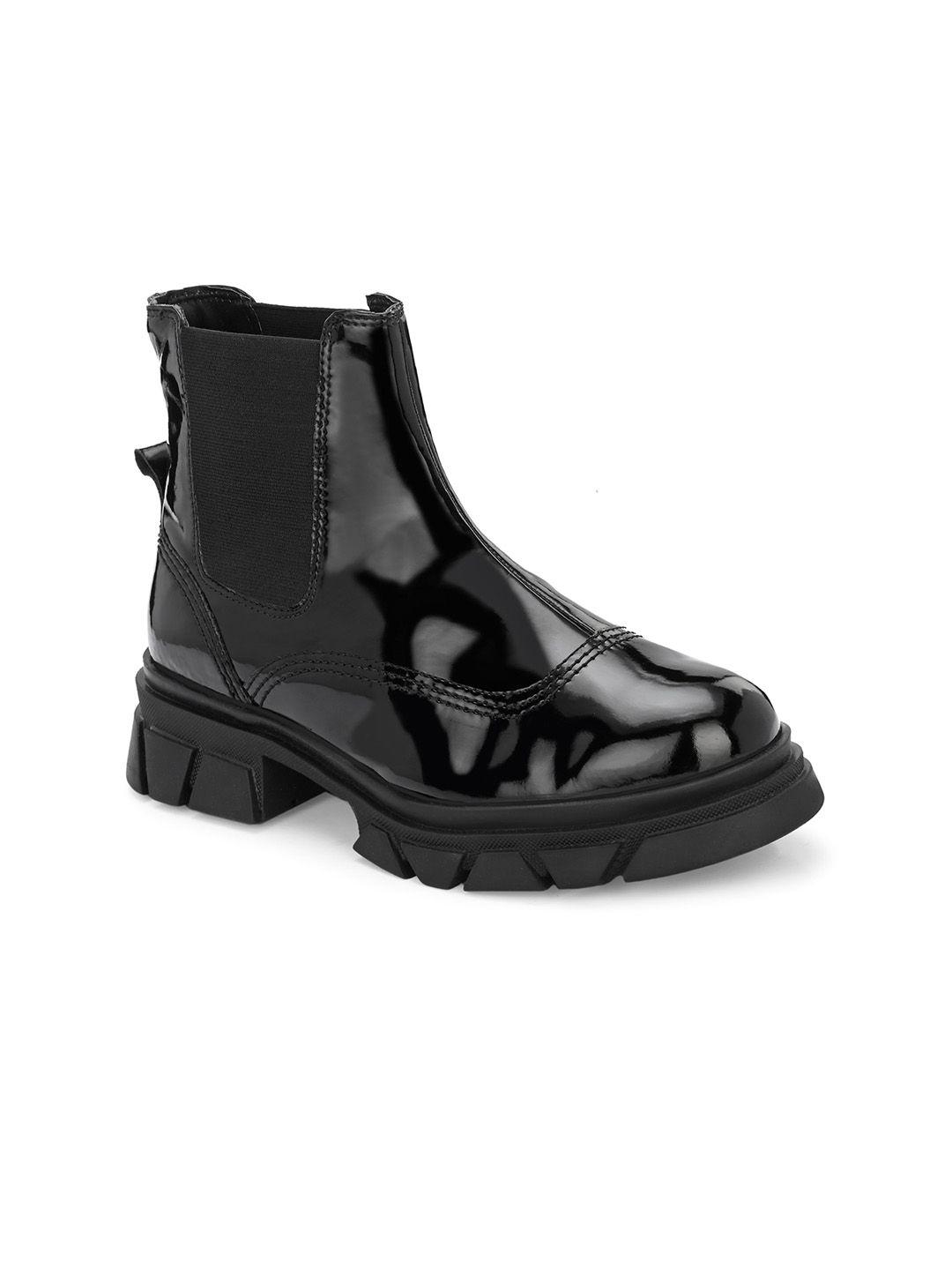 miseen women heeled mid-top chelsea boots