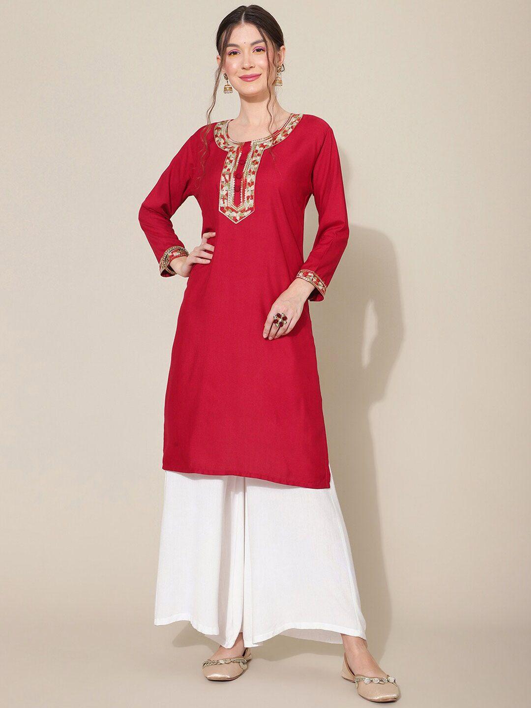 kalini embroidered straight kurta