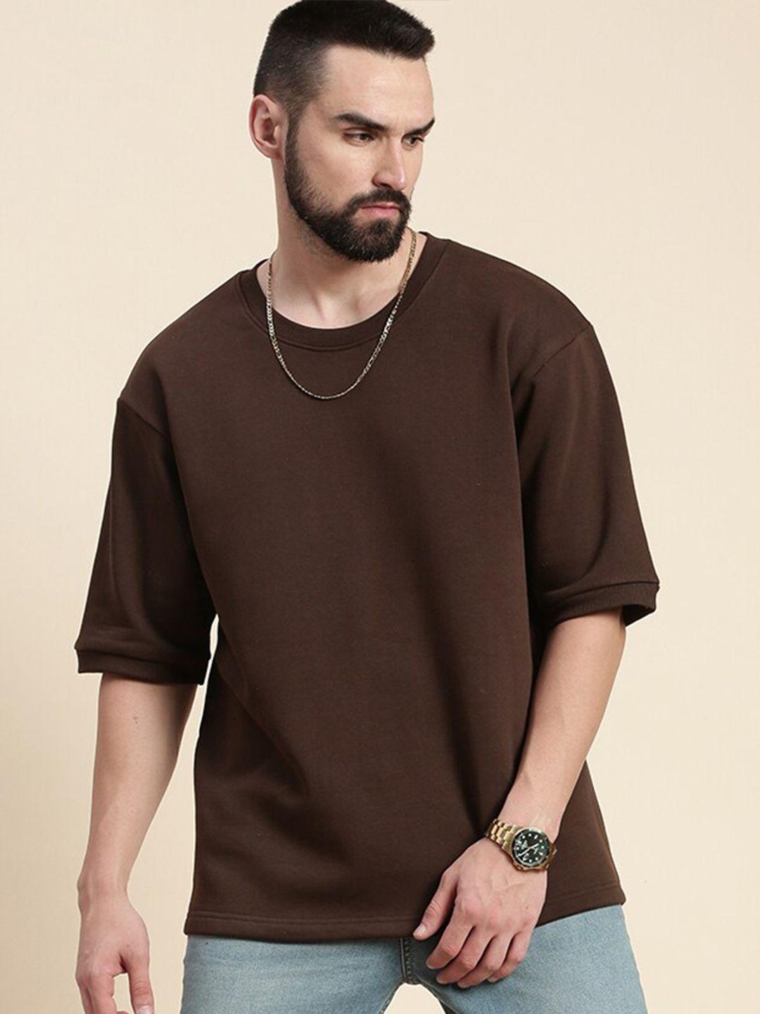 dillinger round neck oversized fleece sweatshirt