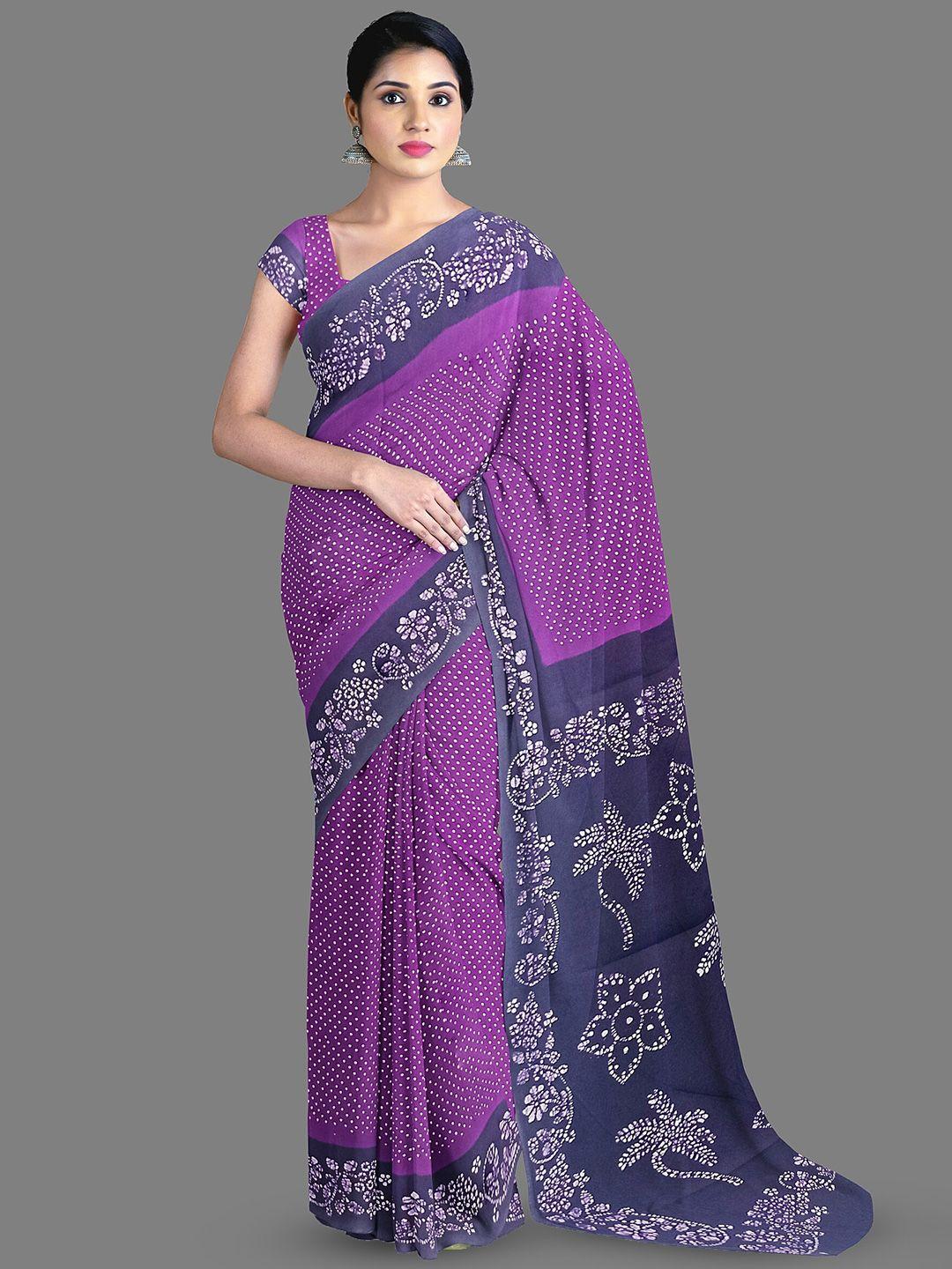 the chennai silks ethnic motifs printed pure cotton sungudi saree