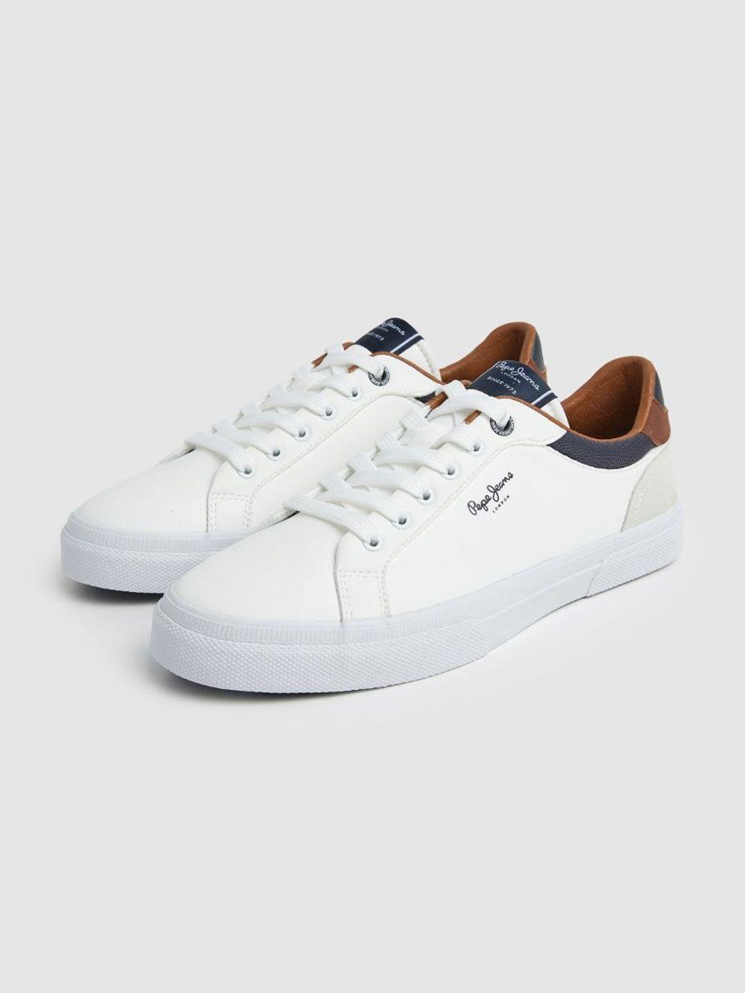 pepe jeans men kenton court lace-up sneakers