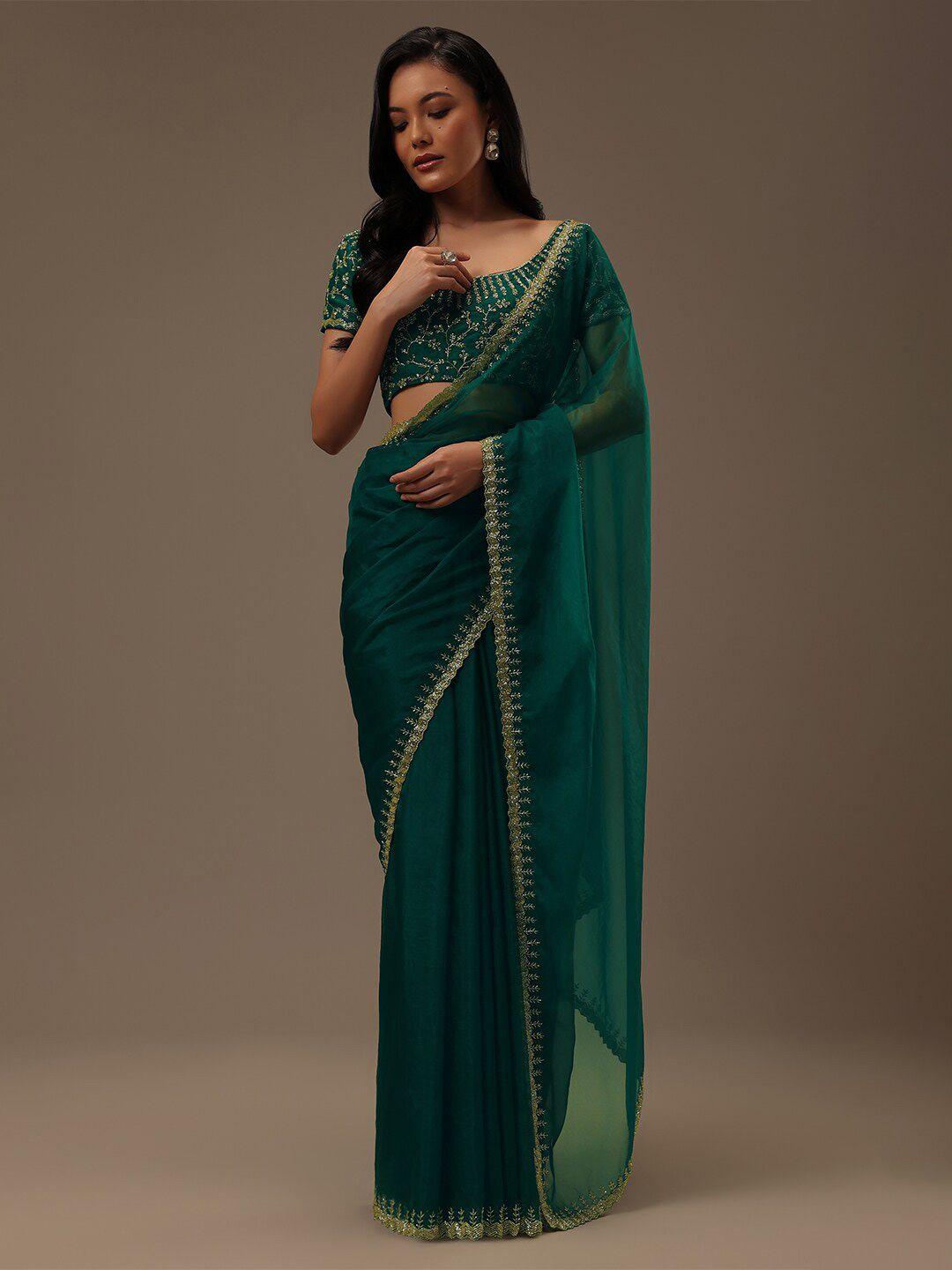 kalki fashion embellished organza saree