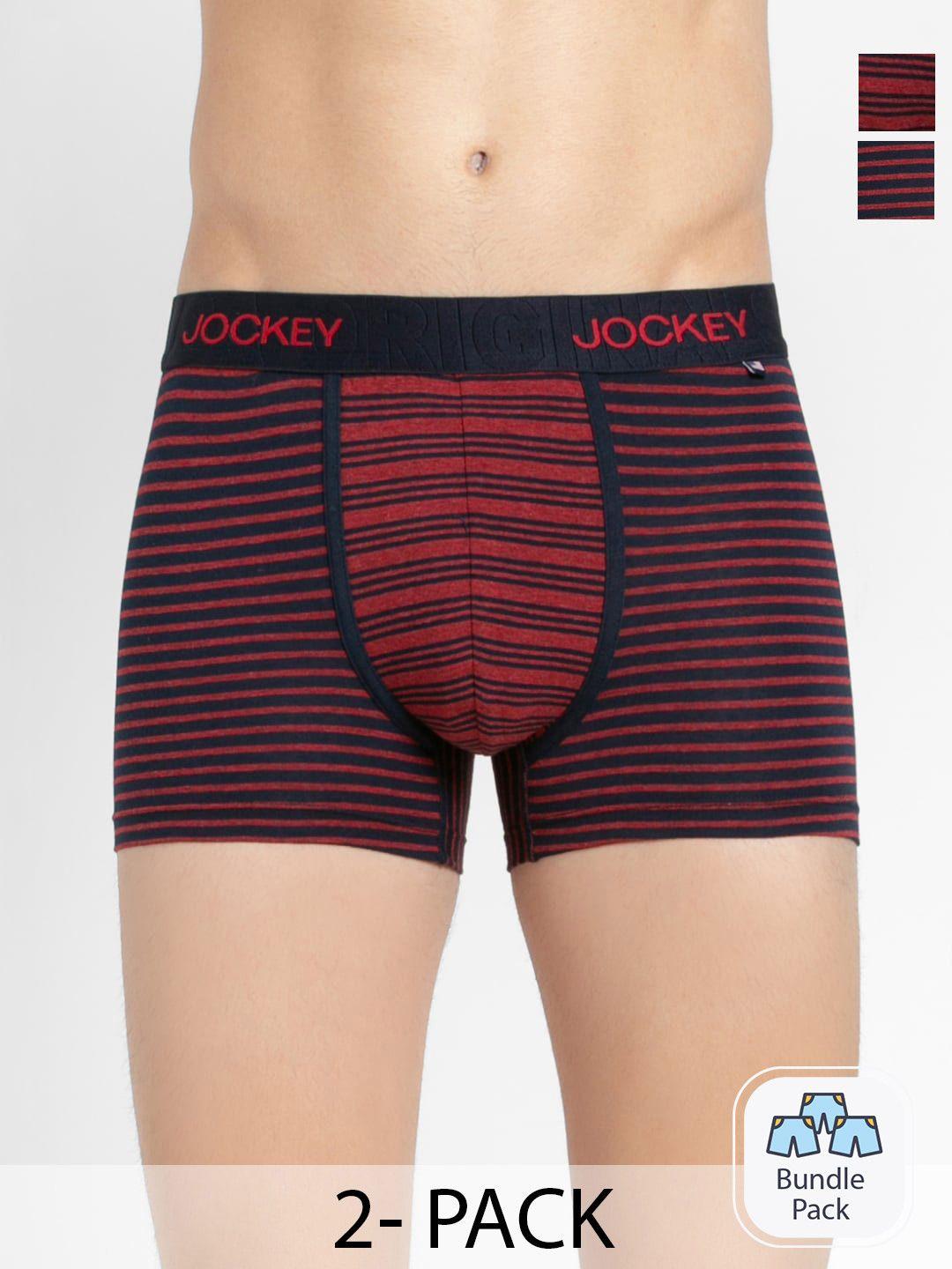 jockey men pack of 2 striped trunks 1338243