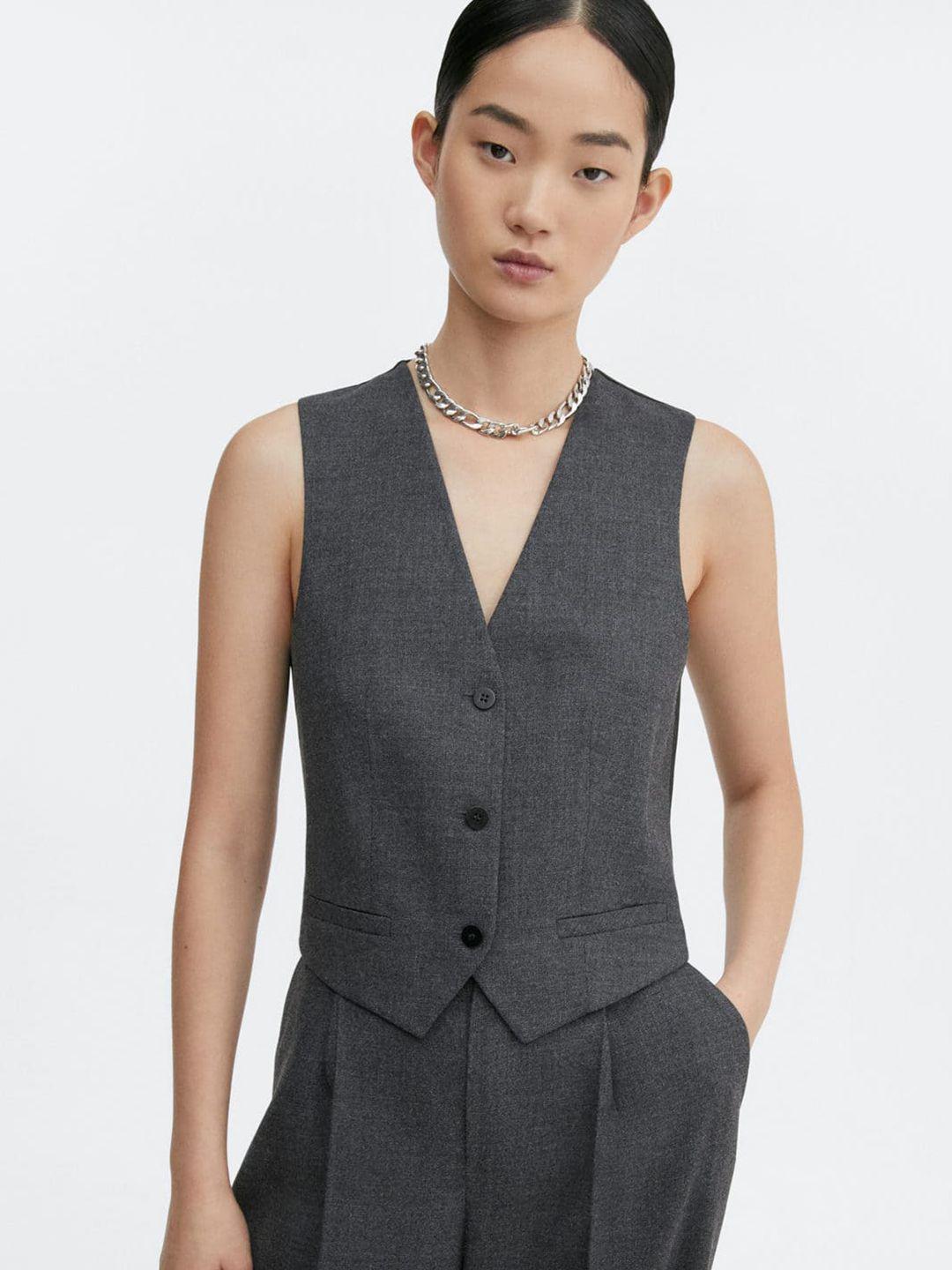 mango structured suit waistcoat