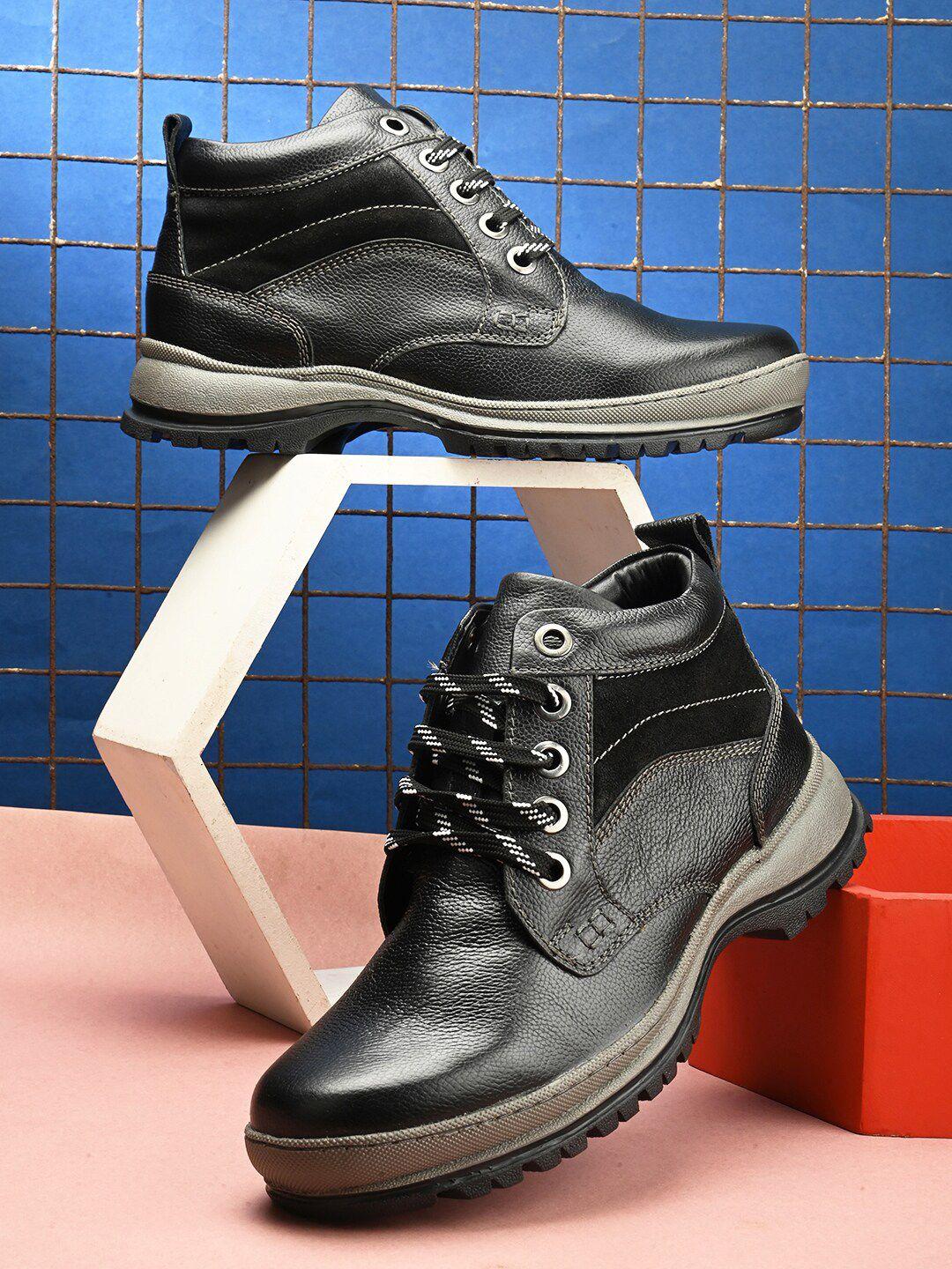 alleviater men mid top leather regular boots