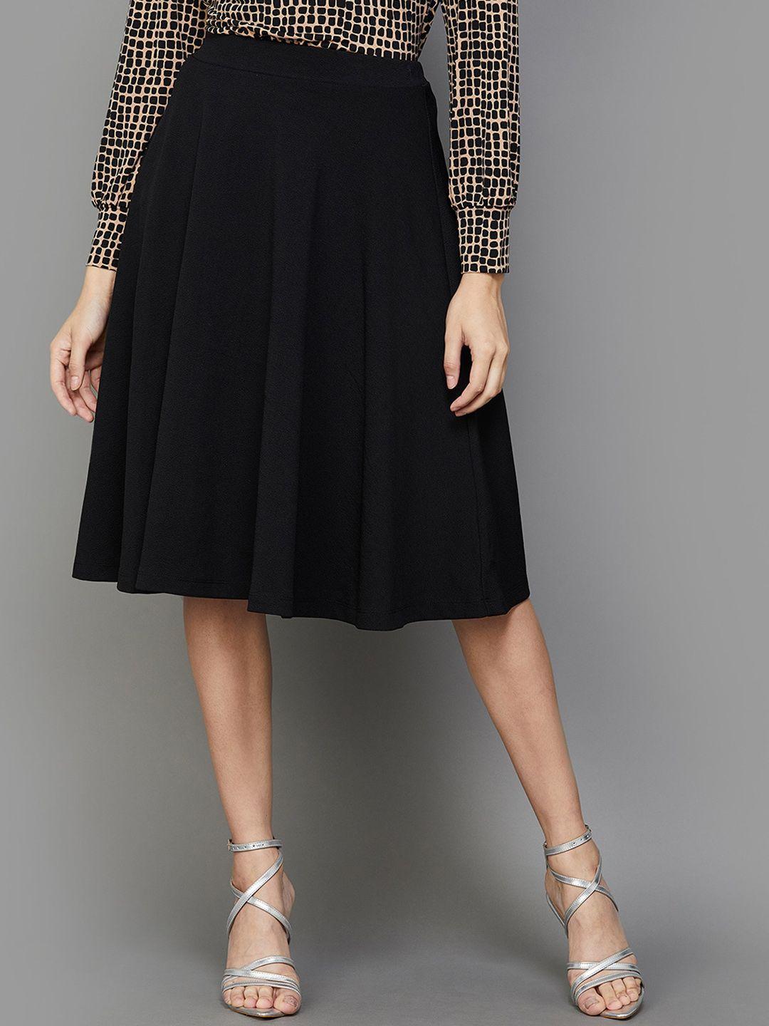 code by lifestyle flared a-line midi skirt