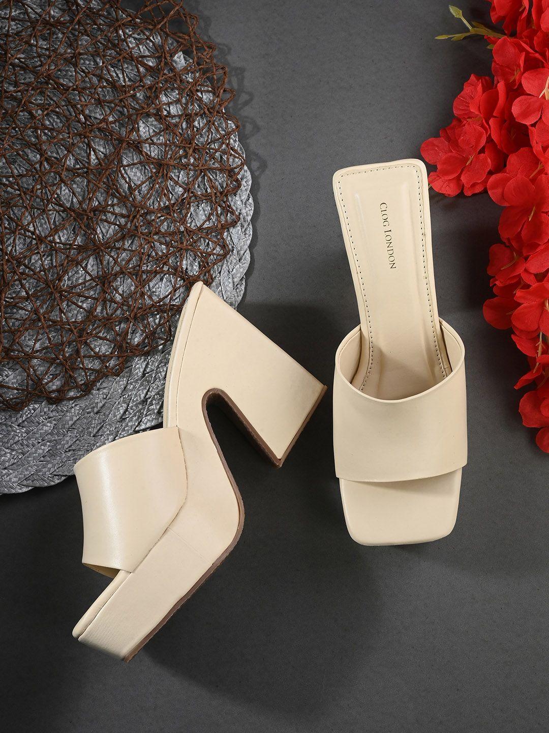 clog london open toe platform heels