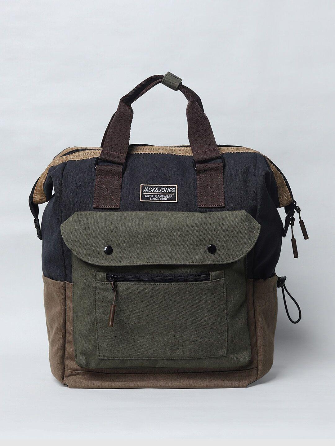 jack & jones men colourblocked backpack