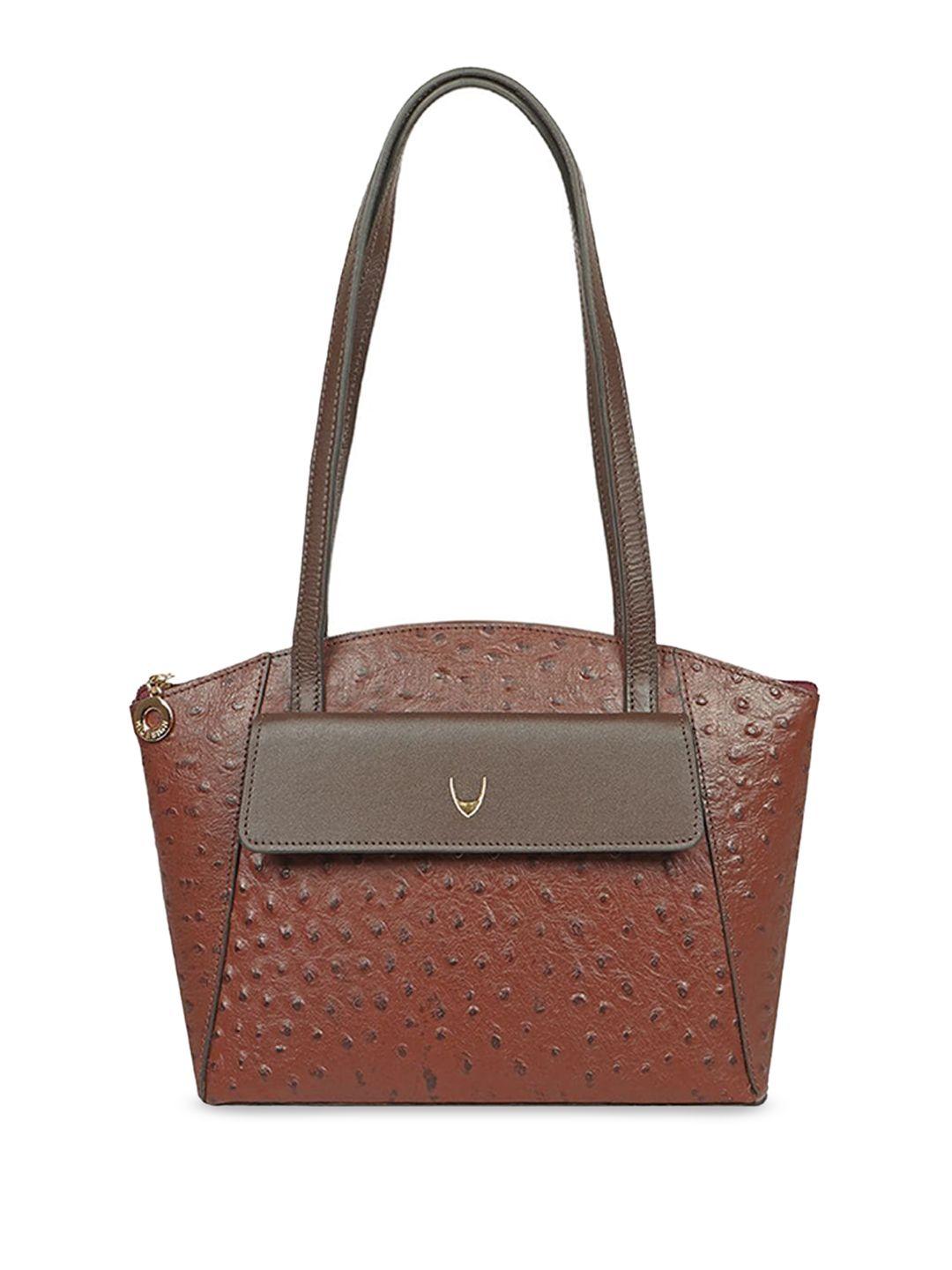 hidesign textured leather structured shoulder bag