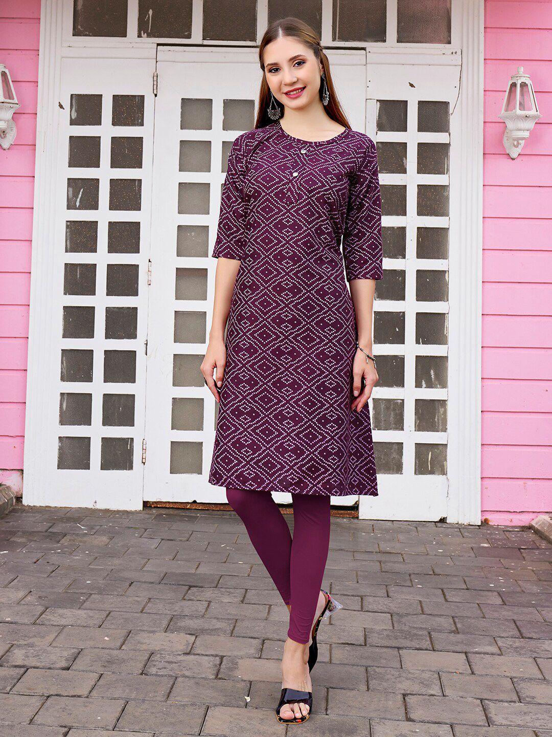 anouk geometric printed kurta