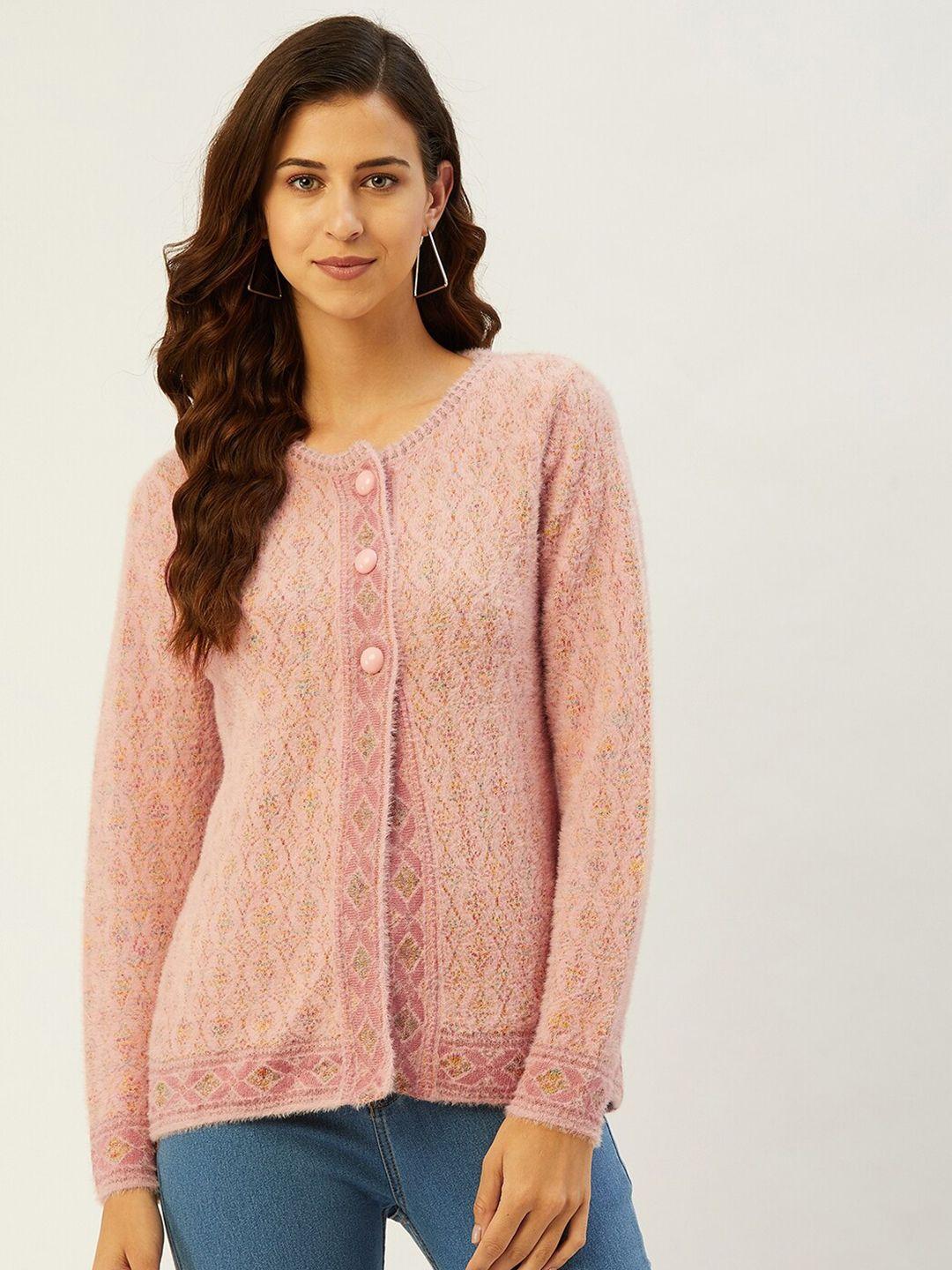 rivza floral self design cardigan