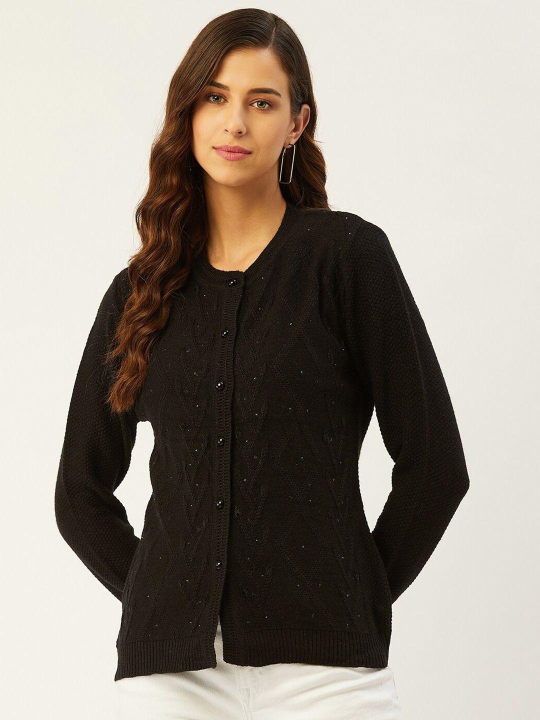 rivza cable knit self design cardigan