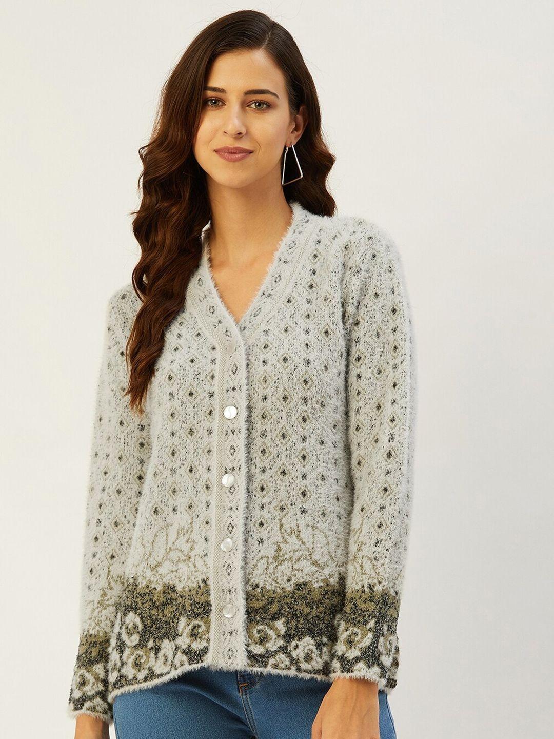 rivza ethnic motifs self designed acrylic cardigan