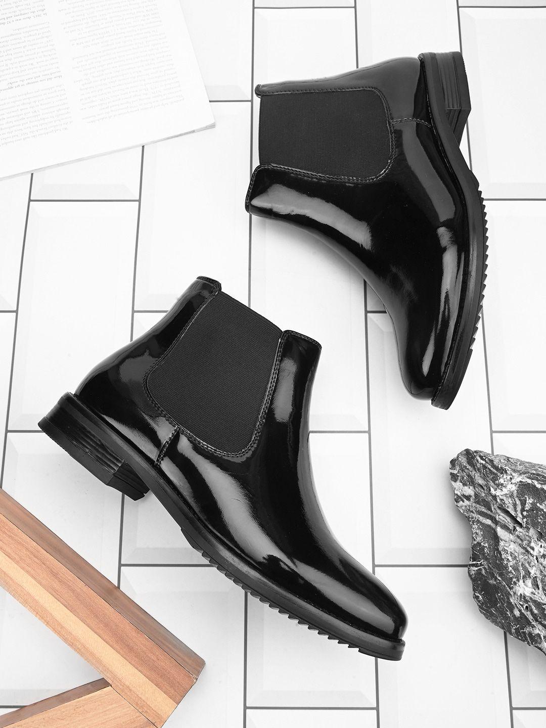 alleviater women heeled mid-top chelsea boots