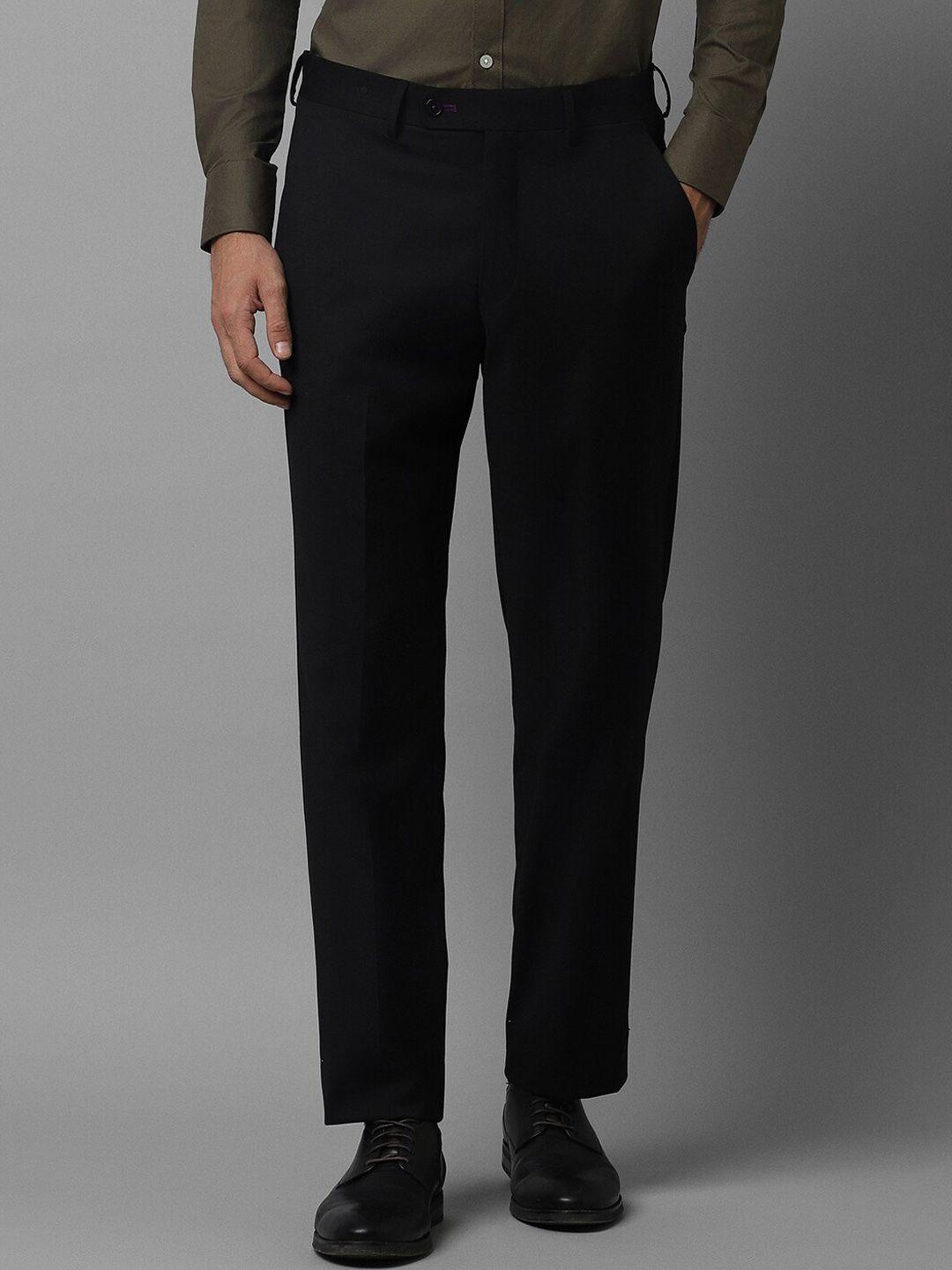 luxure by louis philippe men slim fit mid-rise formal trousers