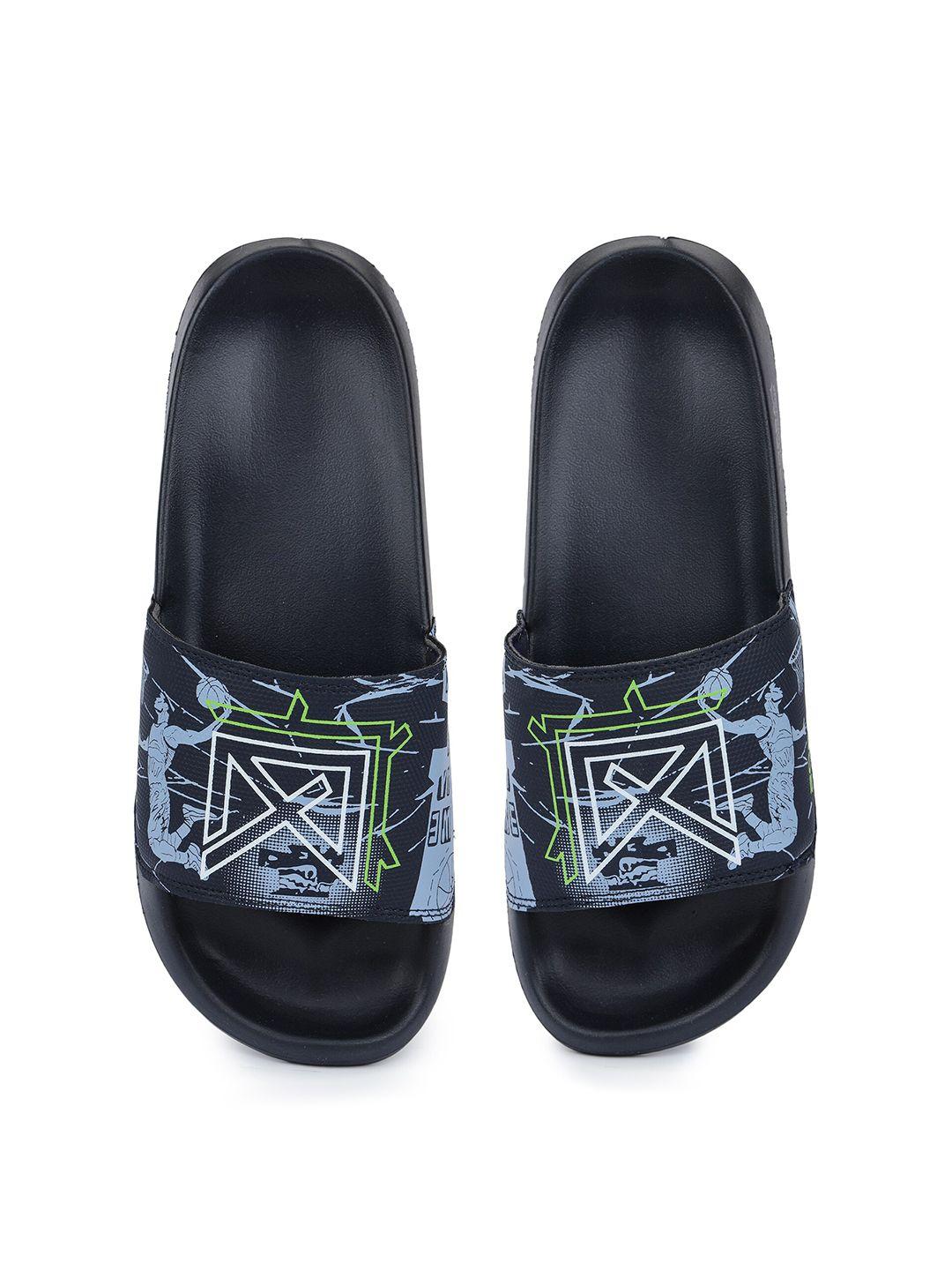 abros men printed rubber sliders