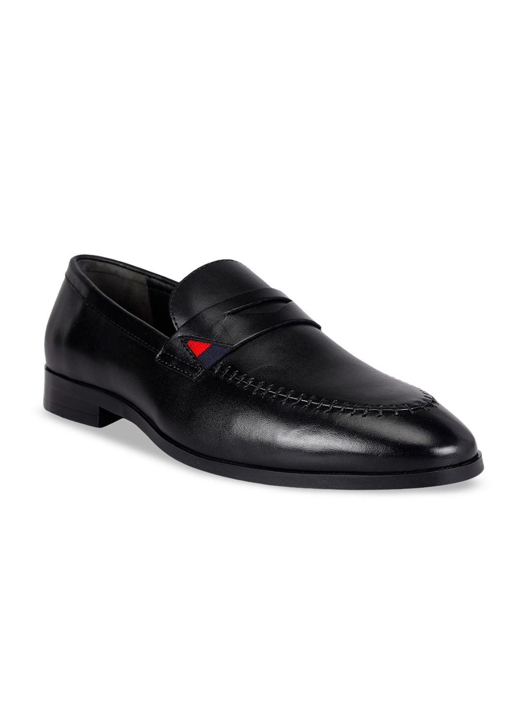 rosso brunello men leather formal penny loafers