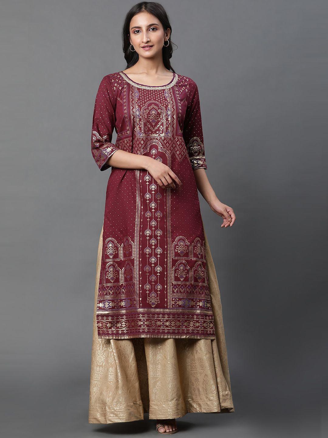 aurelia ethnic motifs printed kurta