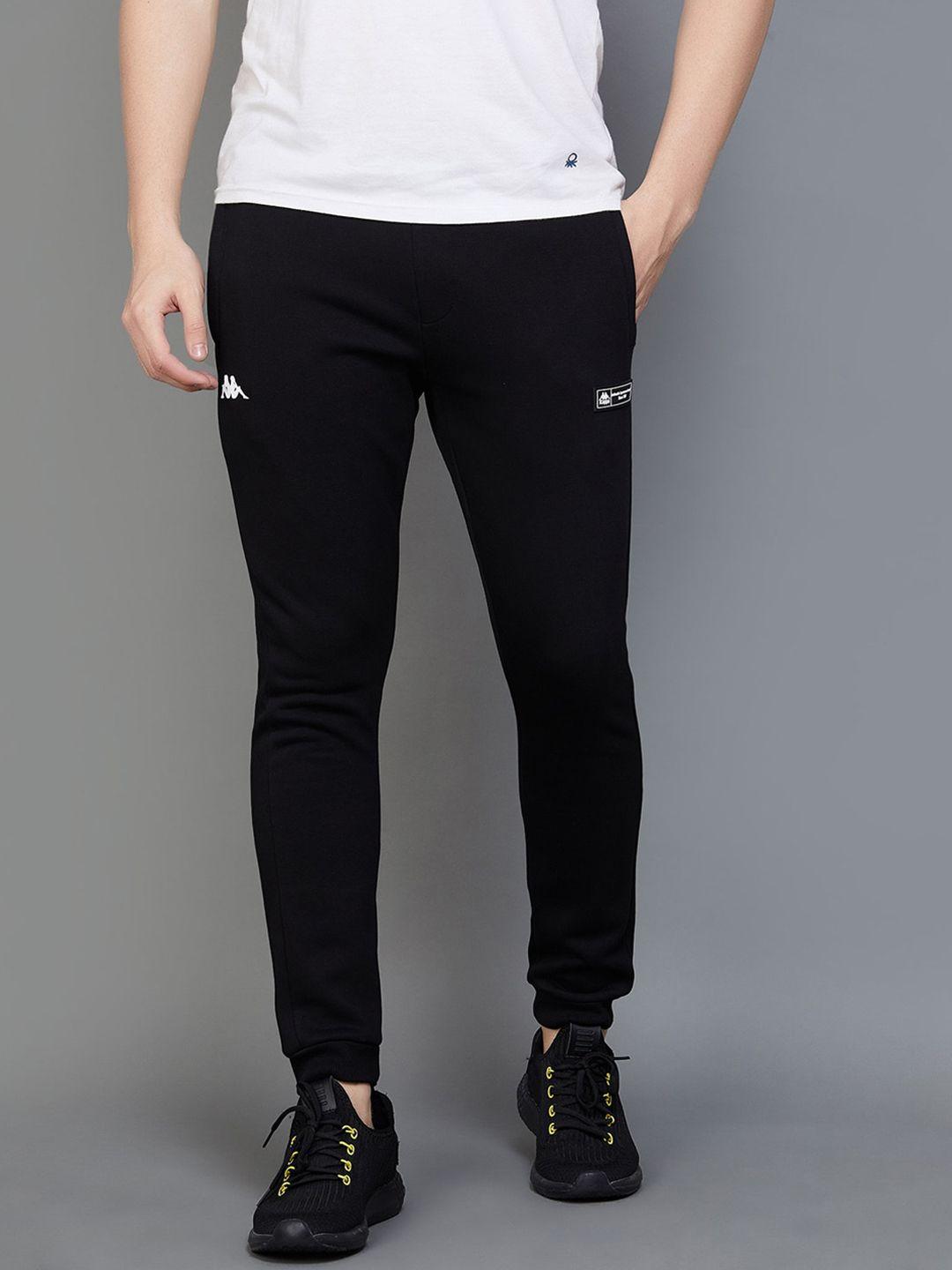 kappa men cotton mid-rise joggers