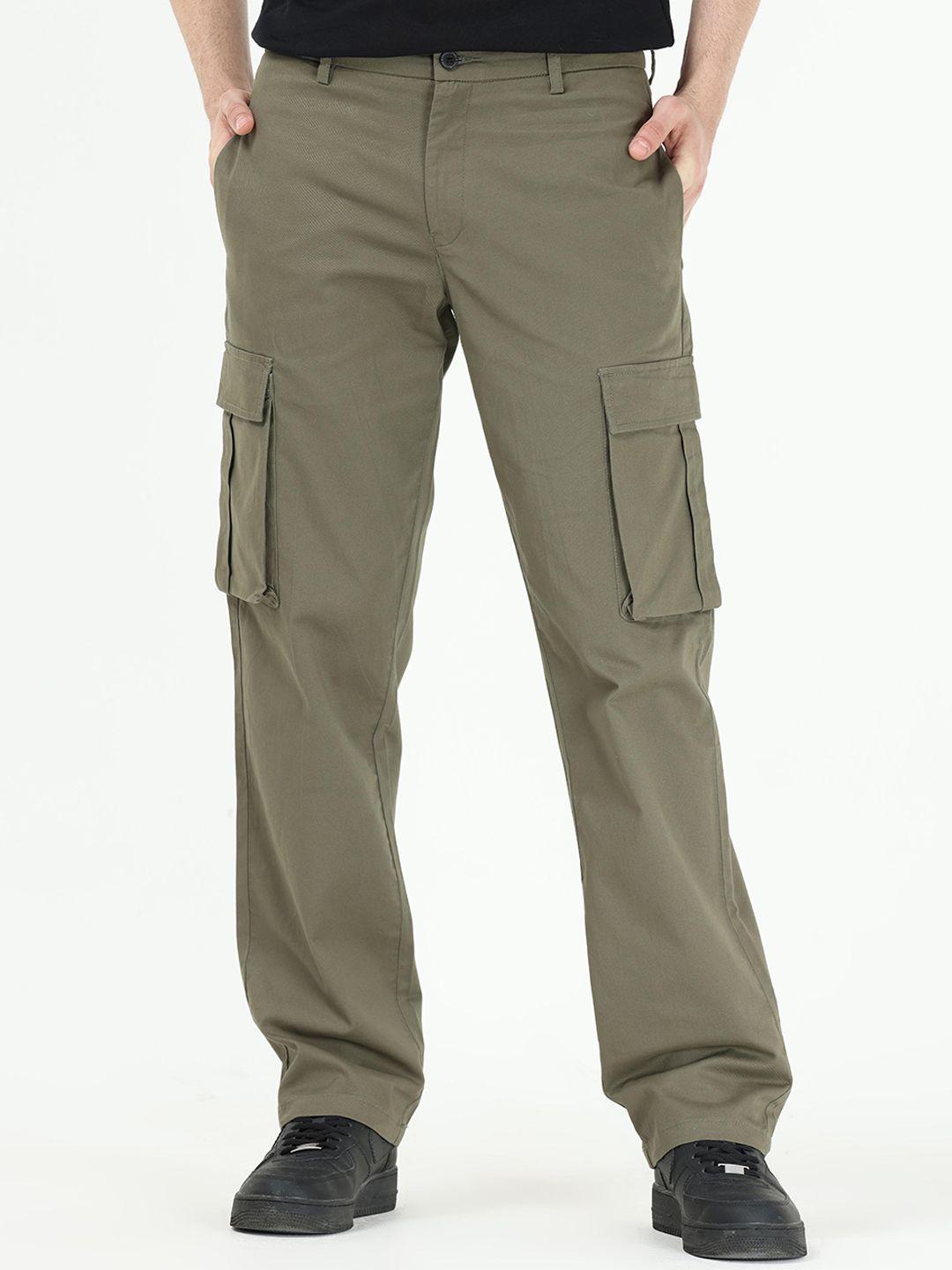 tailoraedge mentailored mid-rise slim fit cotton cargos