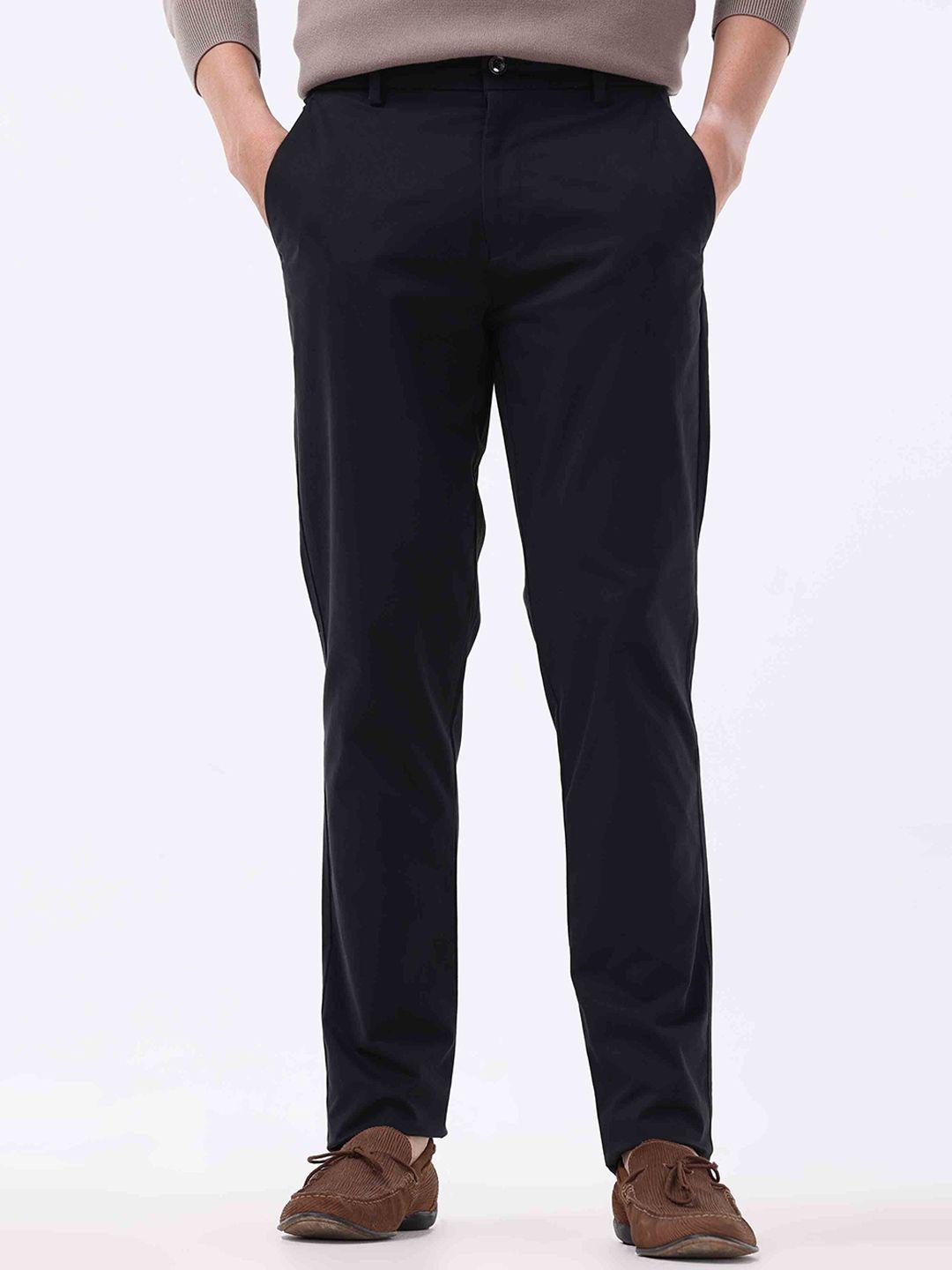 tailoraedge men tailored slim fit mid-rise chinos trousers