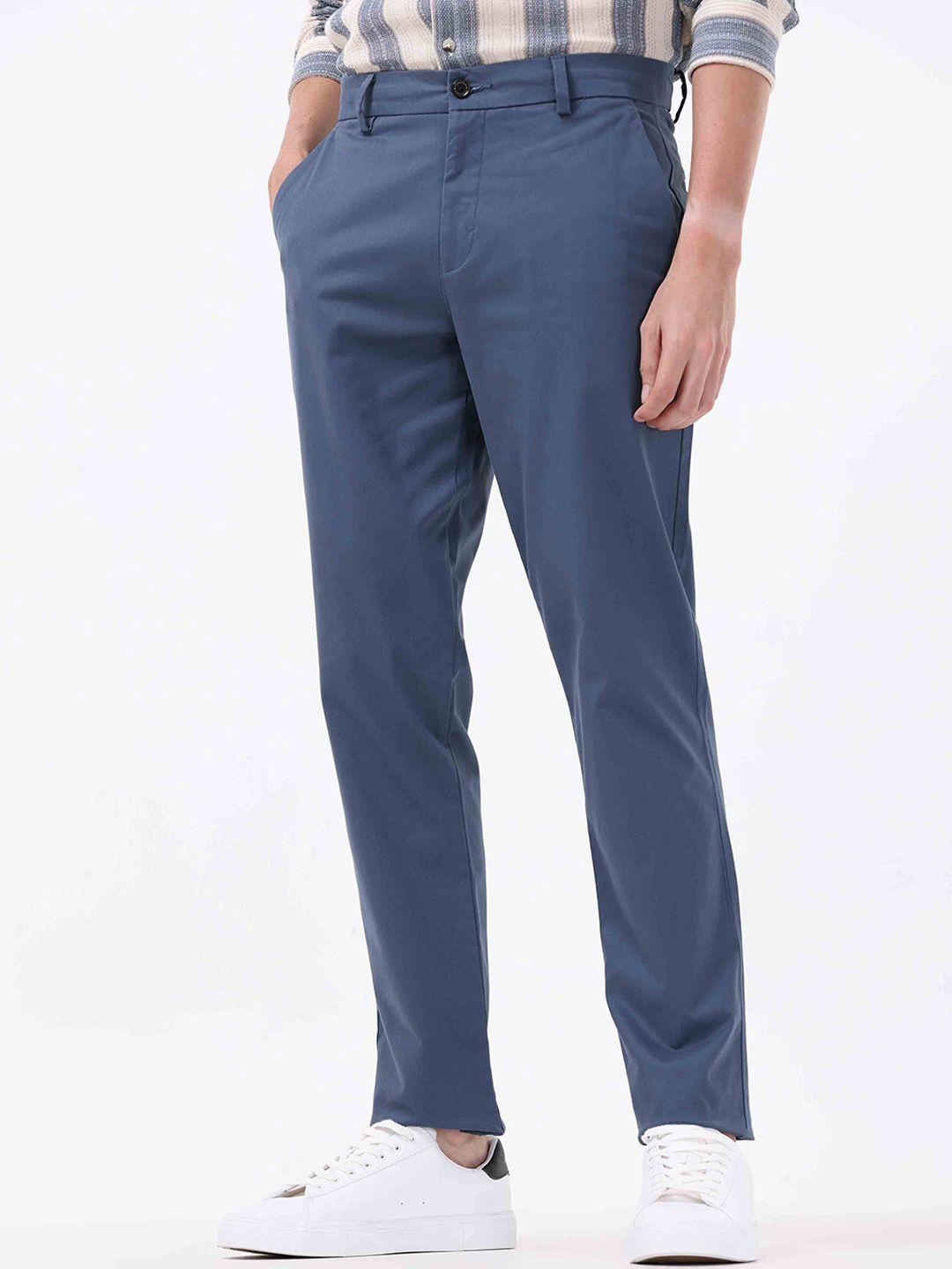 tailoraedge men tailored slim fit cotton trousers