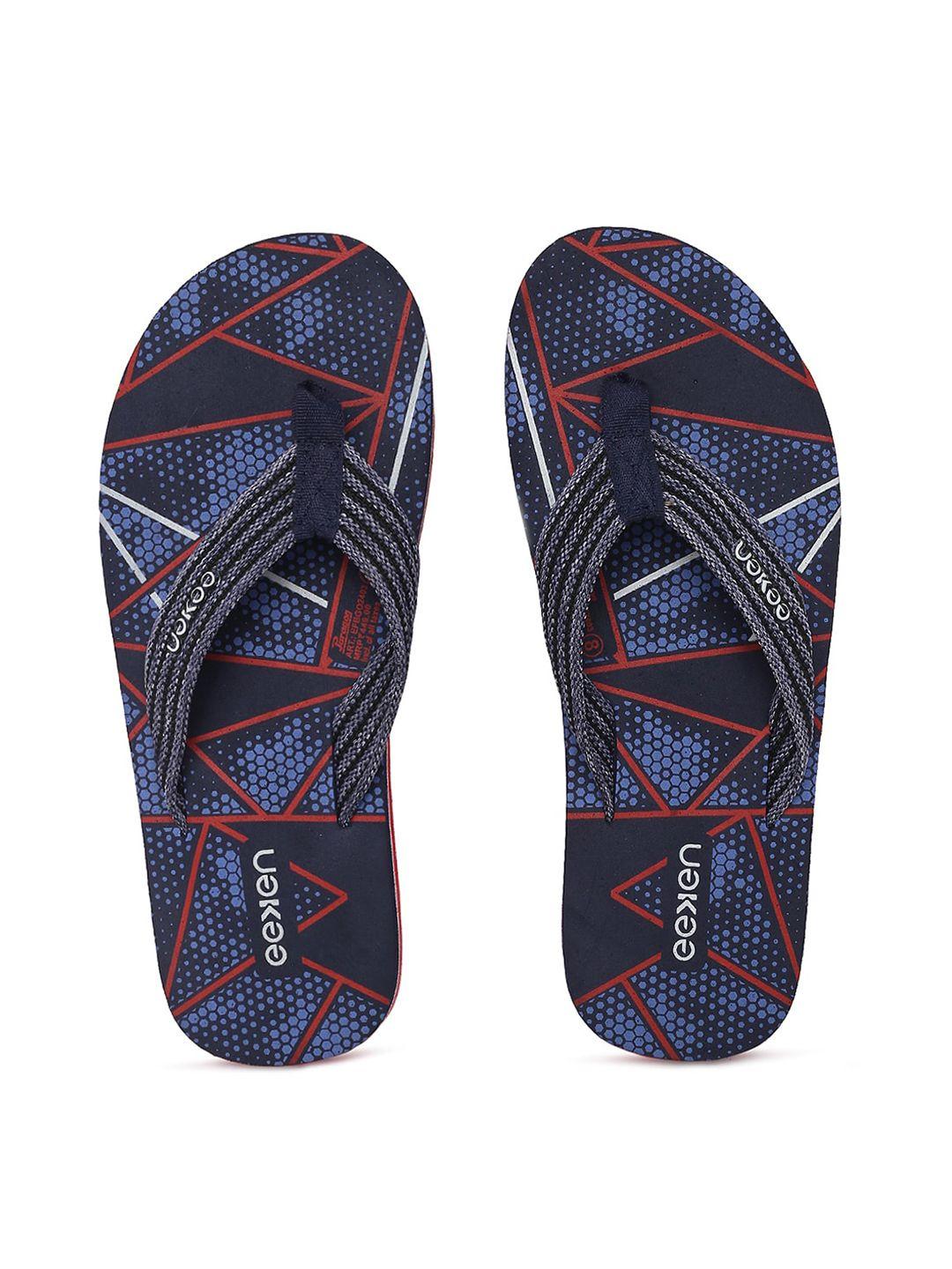 paragon men printed lightweight durable thong flip-flops