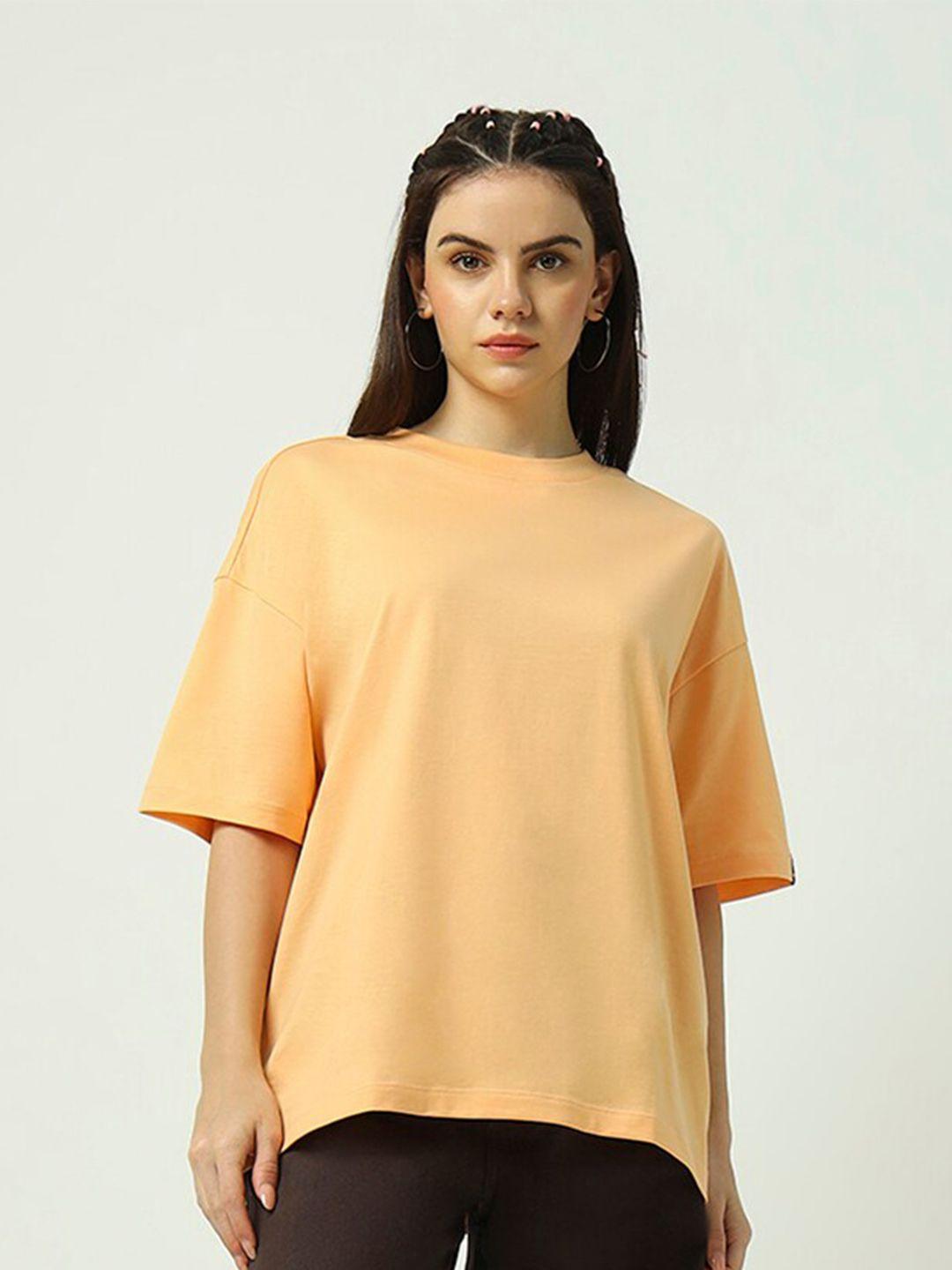 bewakoof round neck drop-shoulder cotton t-shirt