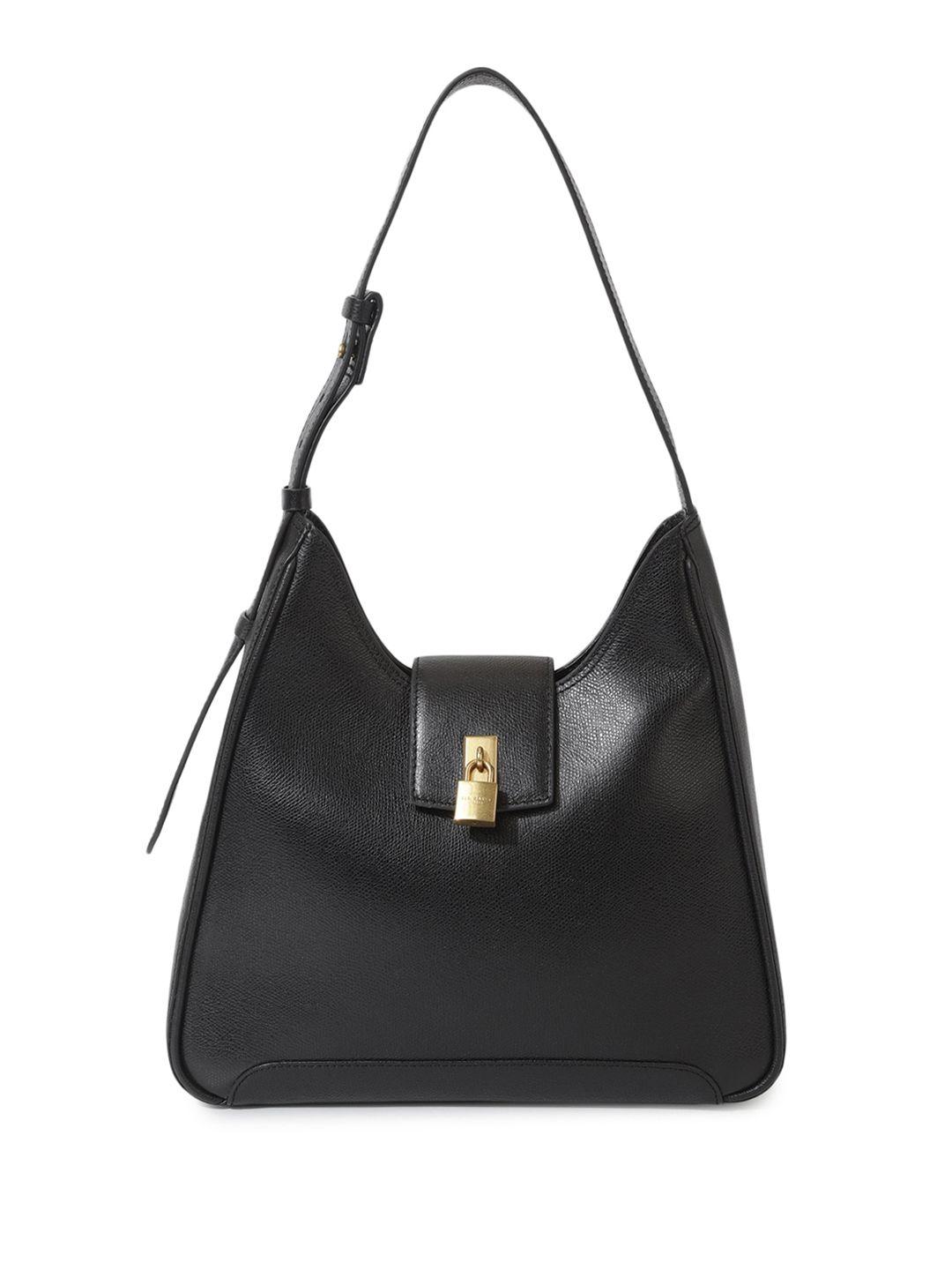 ted baker leather water resistant half moon hobo bag